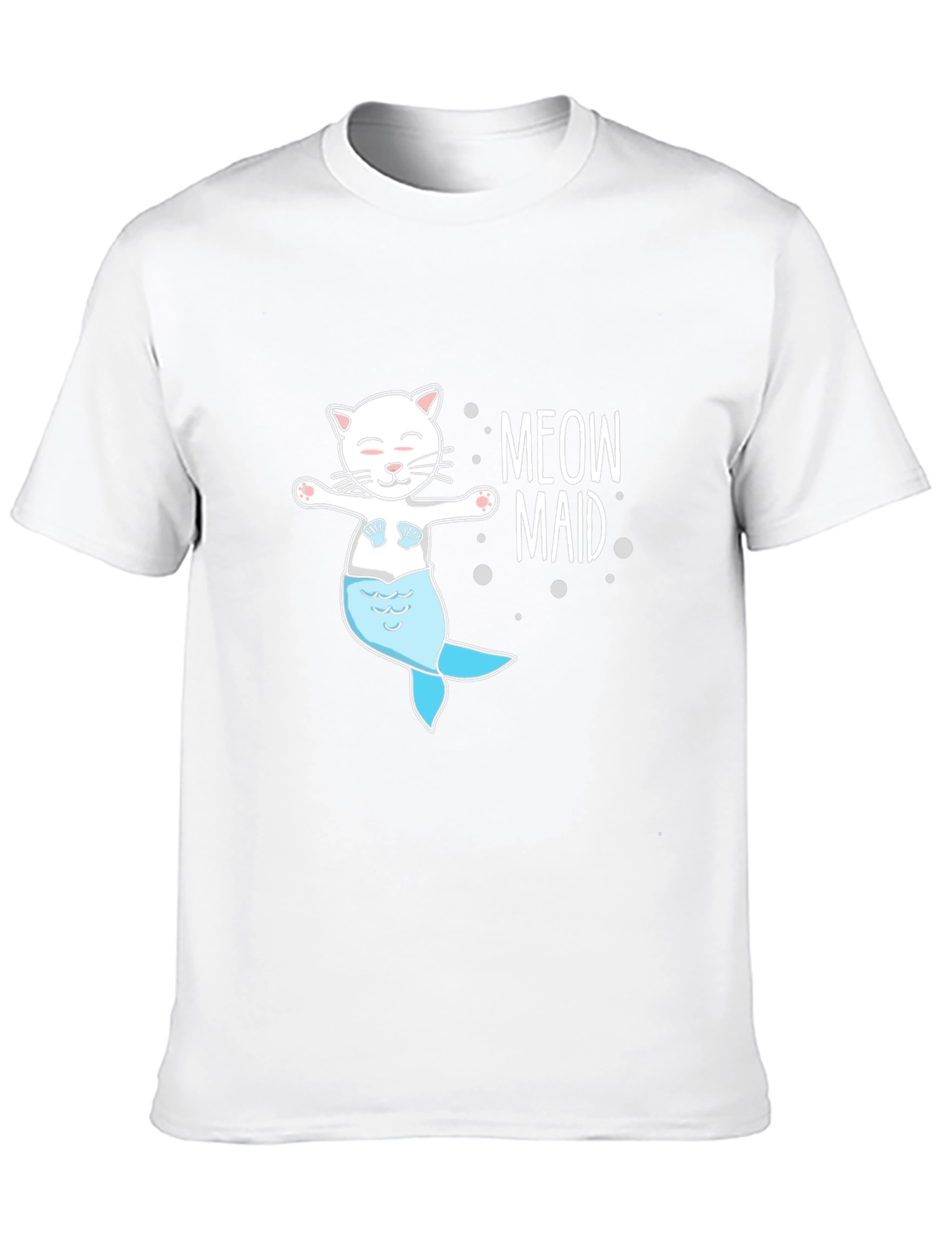 Meow Maid Cat Mermaid Graphic T-Shirt
