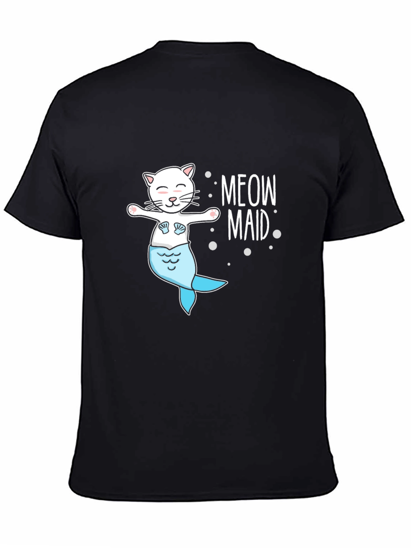 Meow Maid Cat Mermaid Graphic T-Shirt