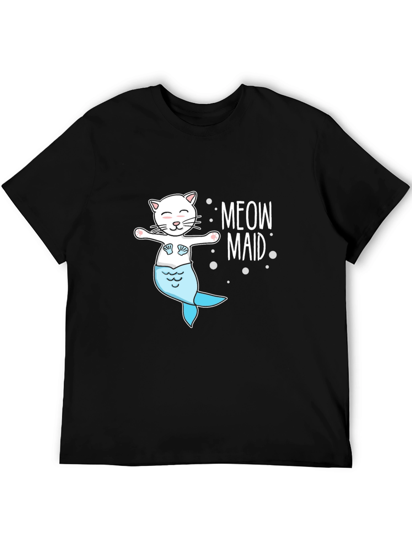 Meow Maid Cat Mermaid Graphic T-Shirt