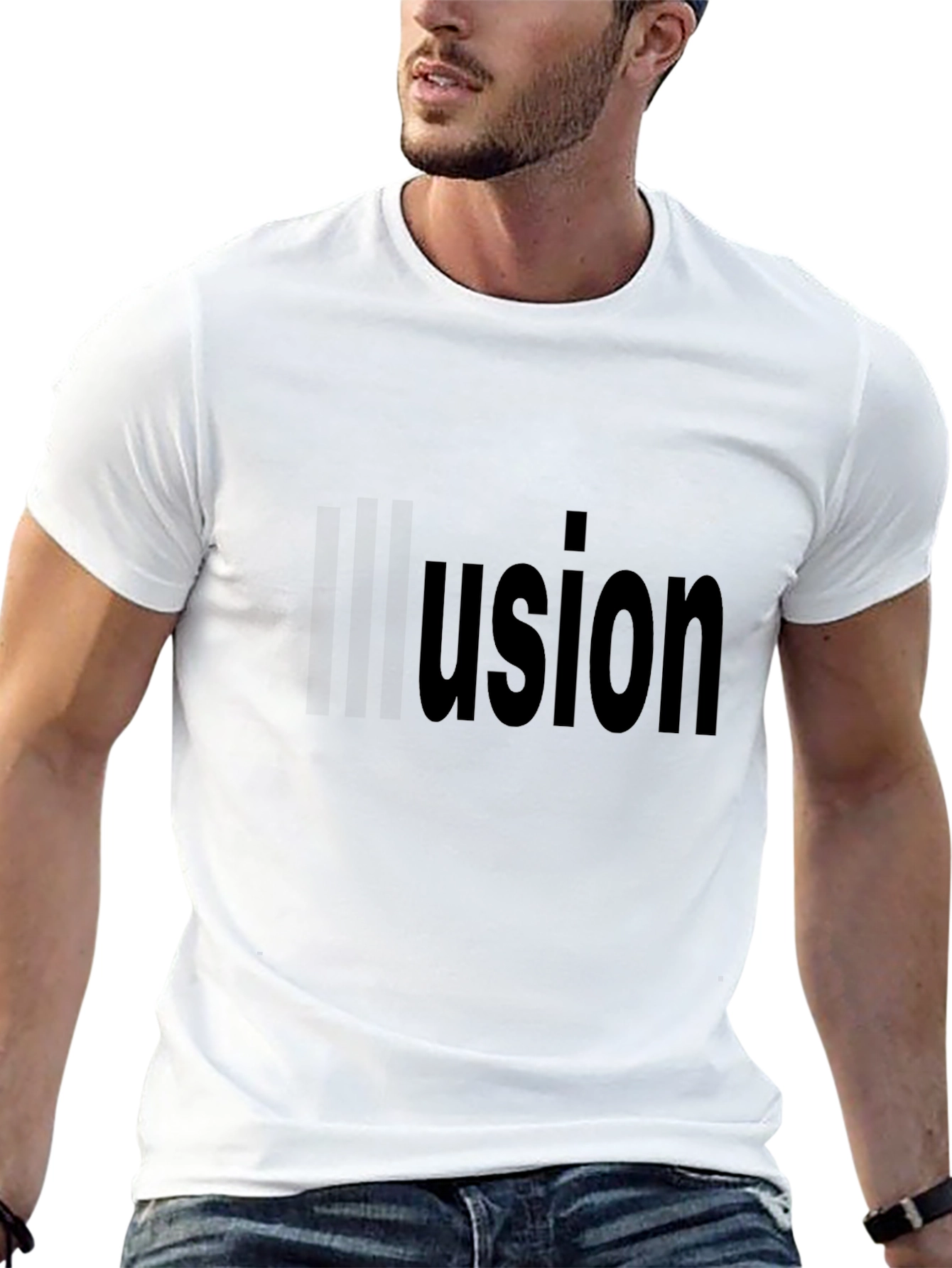Black Usion Graphic T-Shirt - Casual Style