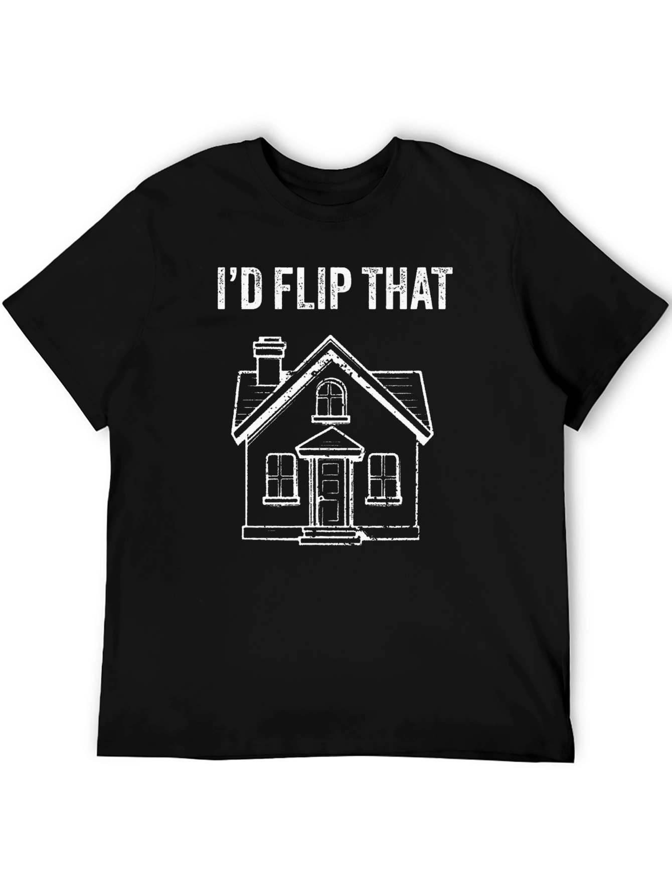 Id Flip That House Black Graphic Tee