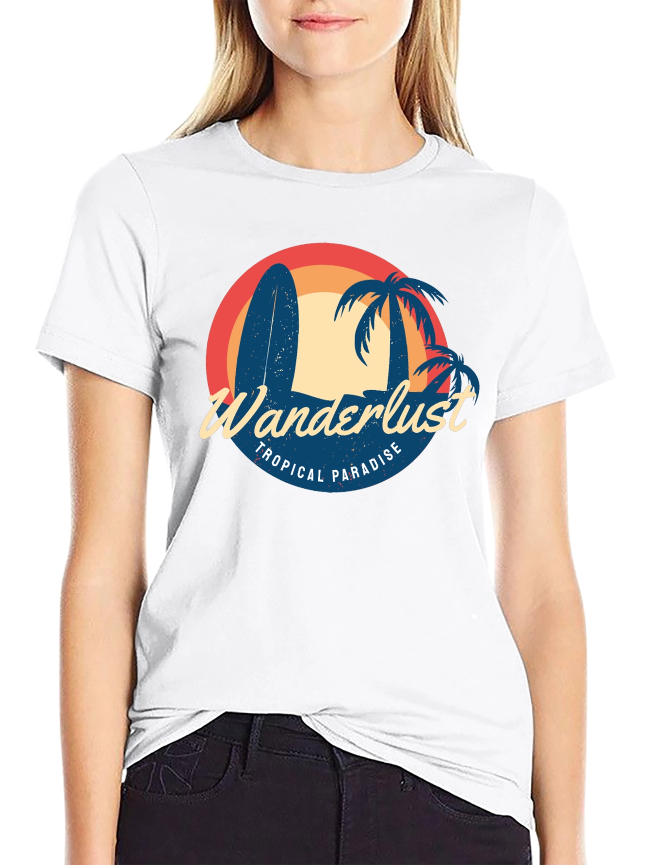 Wanderlust Tropical Paradise Graphic T-Shirt