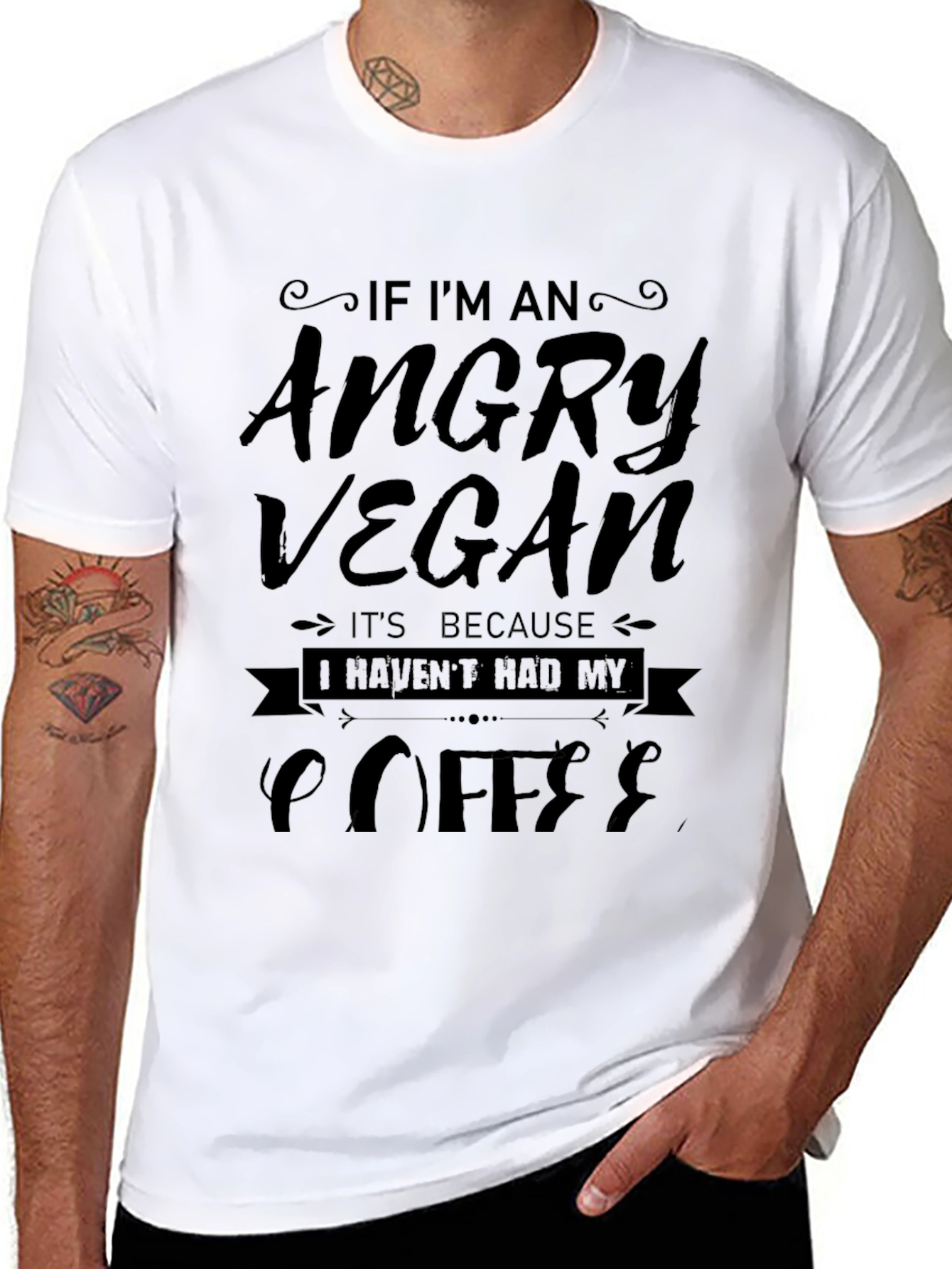 Angry Vegan Coffee T-Shirt