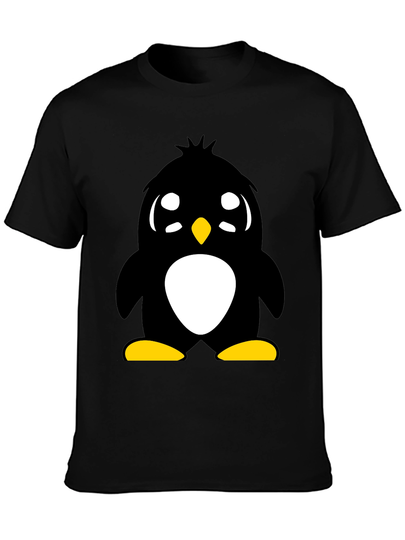 Cute Penguin Graphic Tee - Unisex Black T-Shirt