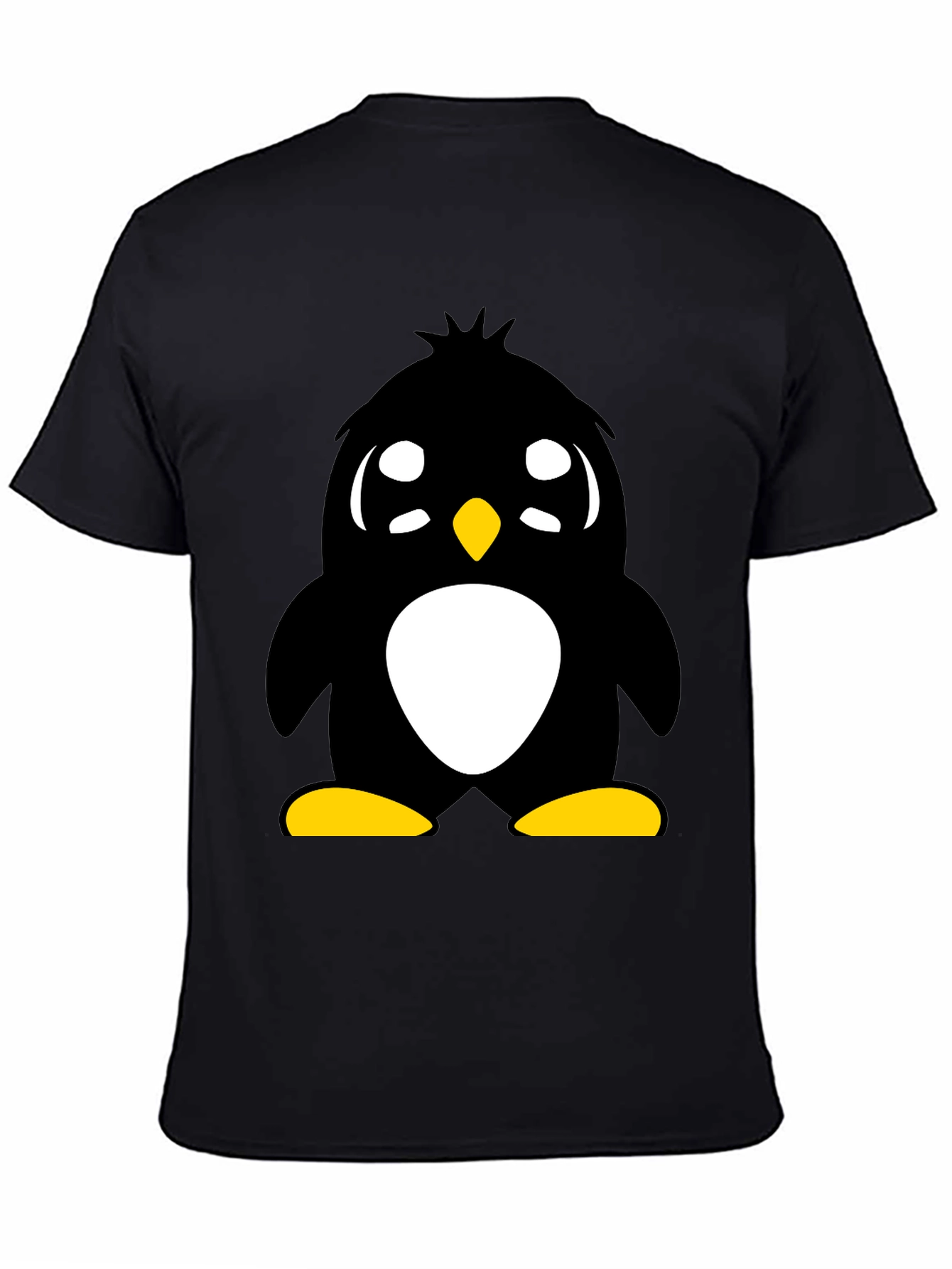 Cute Penguin Graphic Tee - Unisex Black T-Shirt