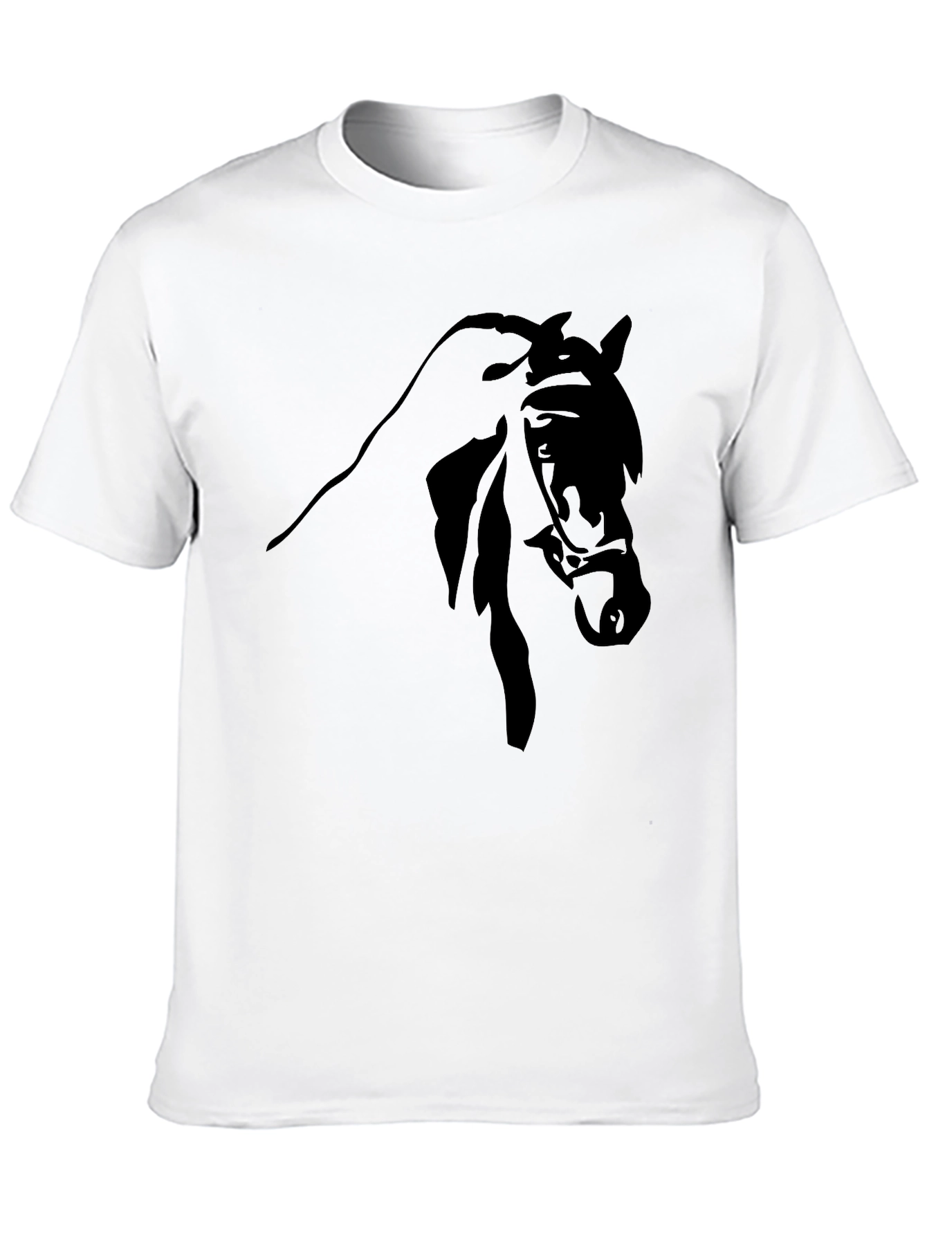 Black Horse Graphic Tee - Equestrian Style