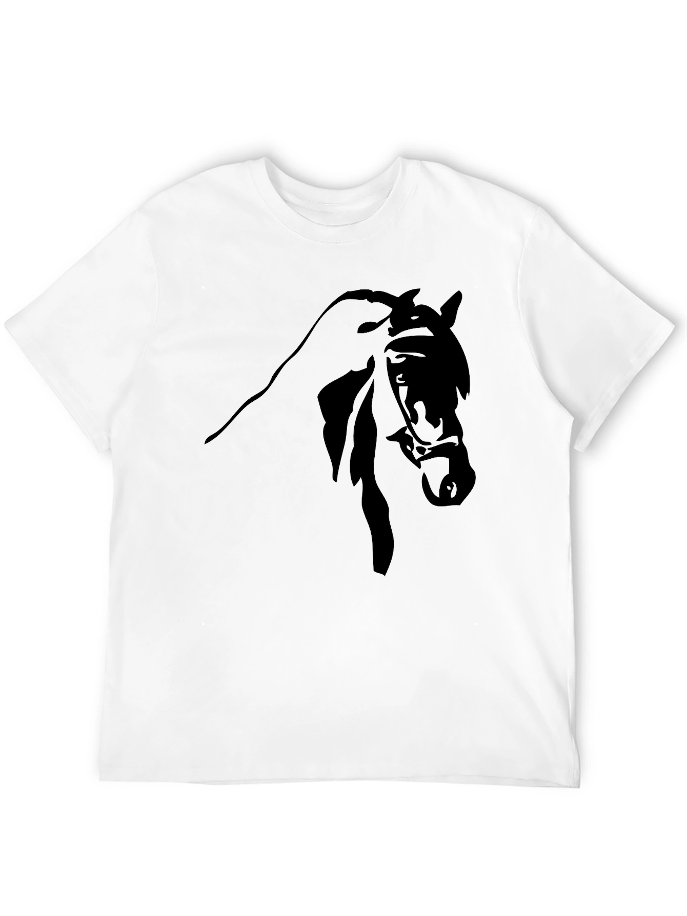 Black Horse Graphic Tee - Equestrian Style