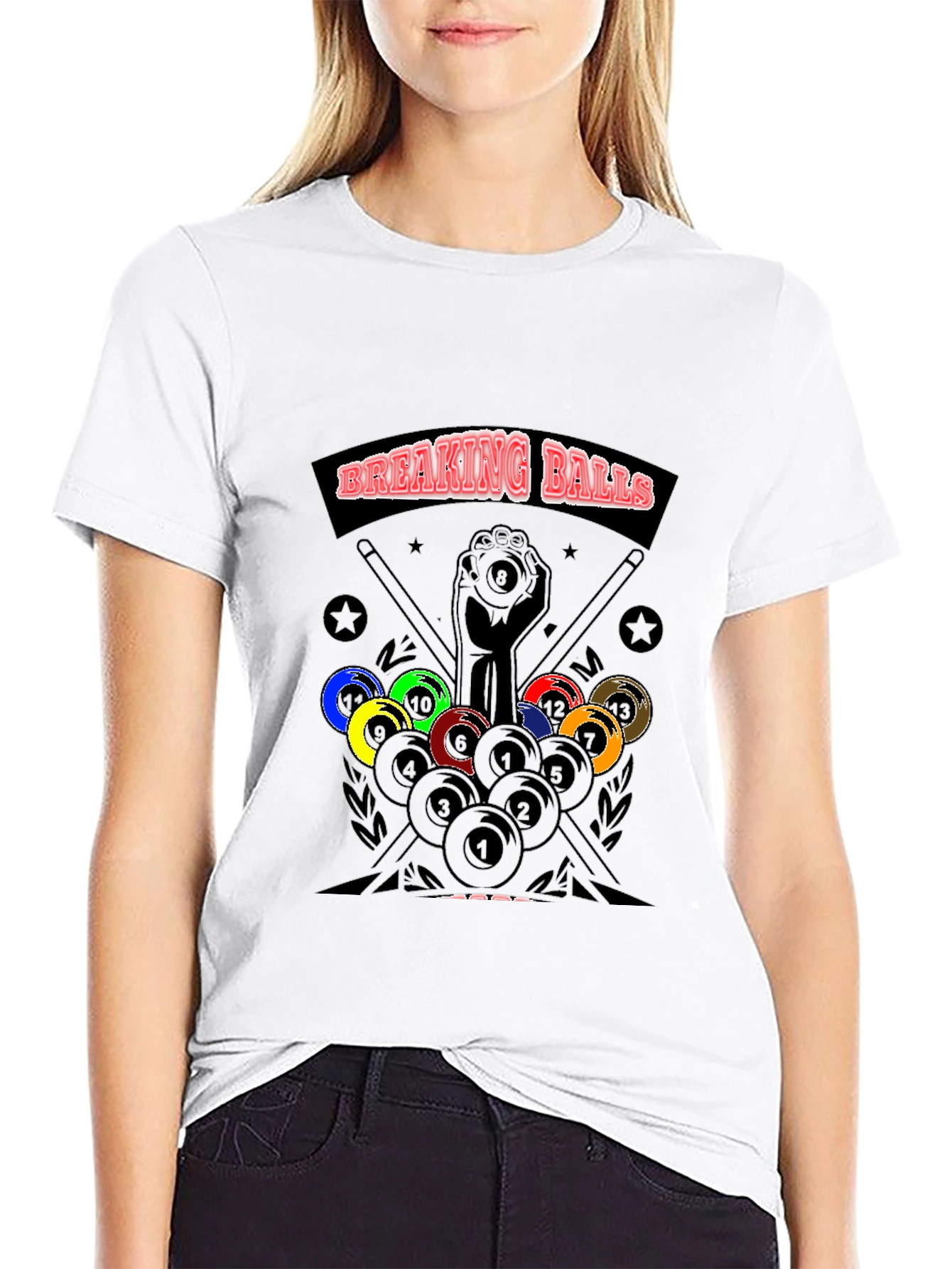 Breaking Balls Graphic T-Shirt - Billiards Design