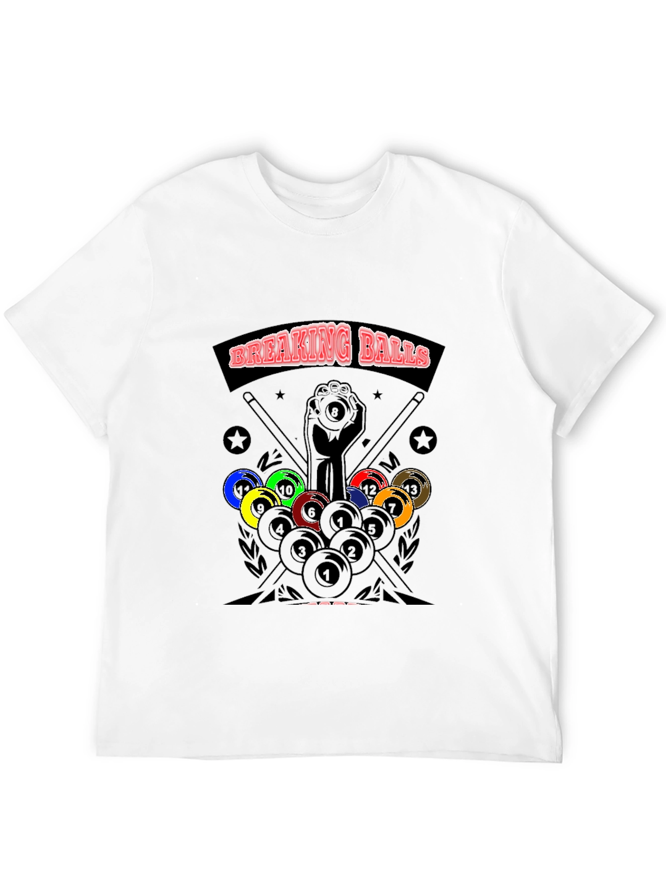 Breaking Balls Graphic T-Shirt - Billiards Design