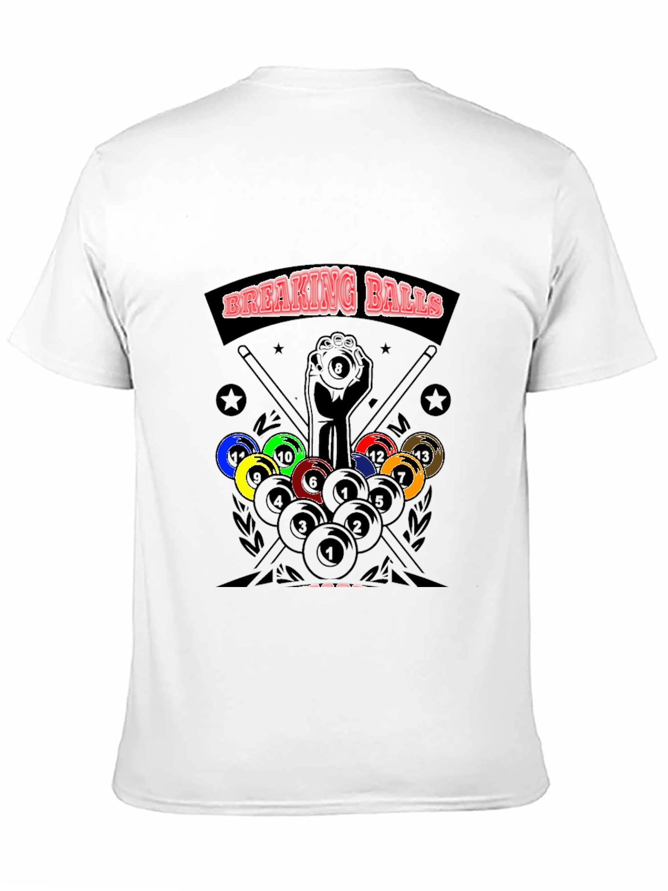 Breaking Balls Graphic T-Shirt - Billiards Design