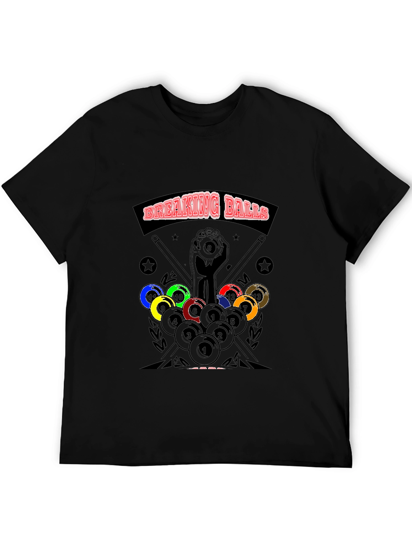 Breaking Balls Graphic T-Shirt - Billiards Design