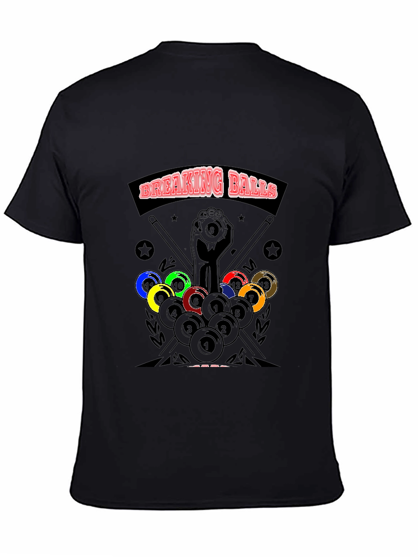 Breaking Balls Graphic T-Shirt - Billiards Design