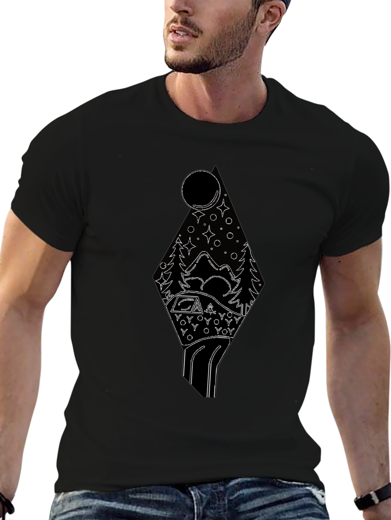 Adventure Awaits Graphic T-Shirt - Camping Under the Stars