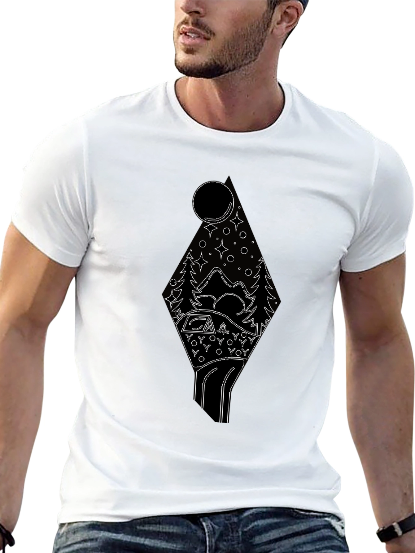 Adventure Awaits Graphic T-Shirt - Camping Under the Stars