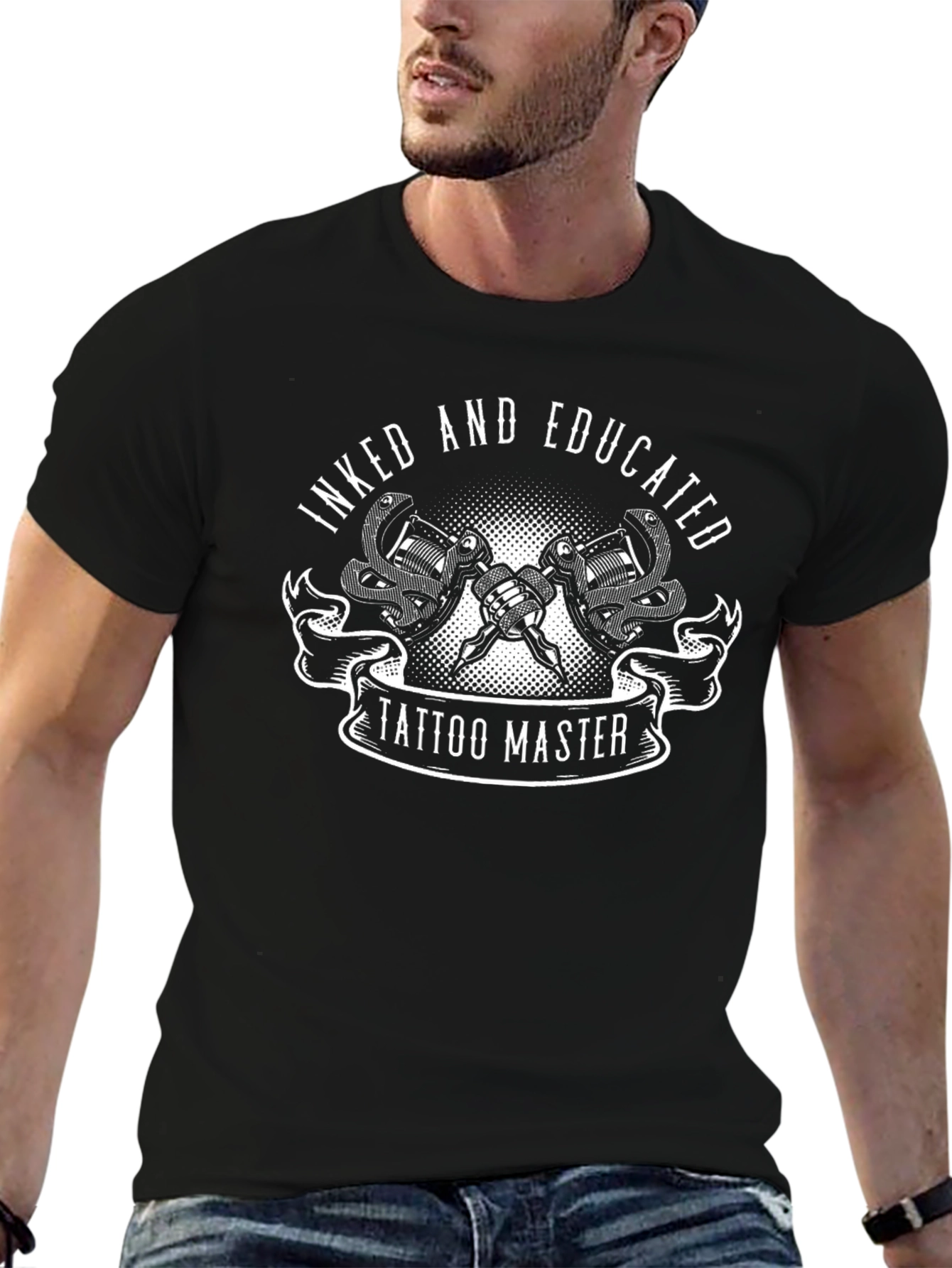 Inked and Educated Tattoo Master Black T-Shirt