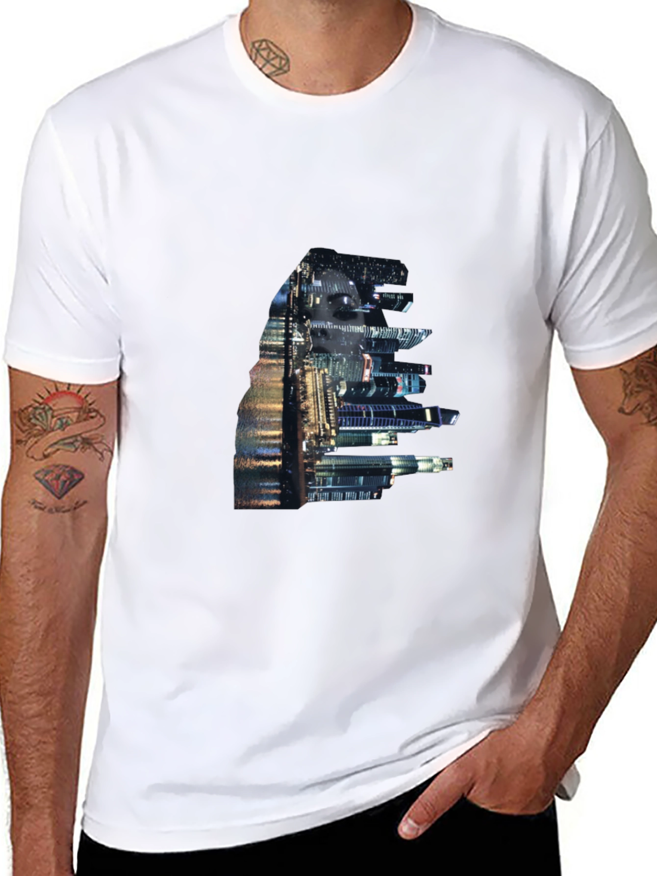 Urban Nightscape Tee - City Lights Design