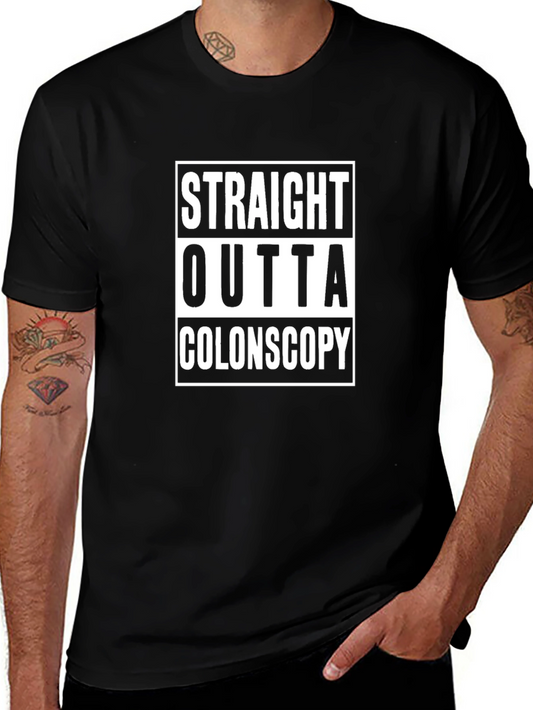 Straight Outta Colonoscopy Black T-Shirt