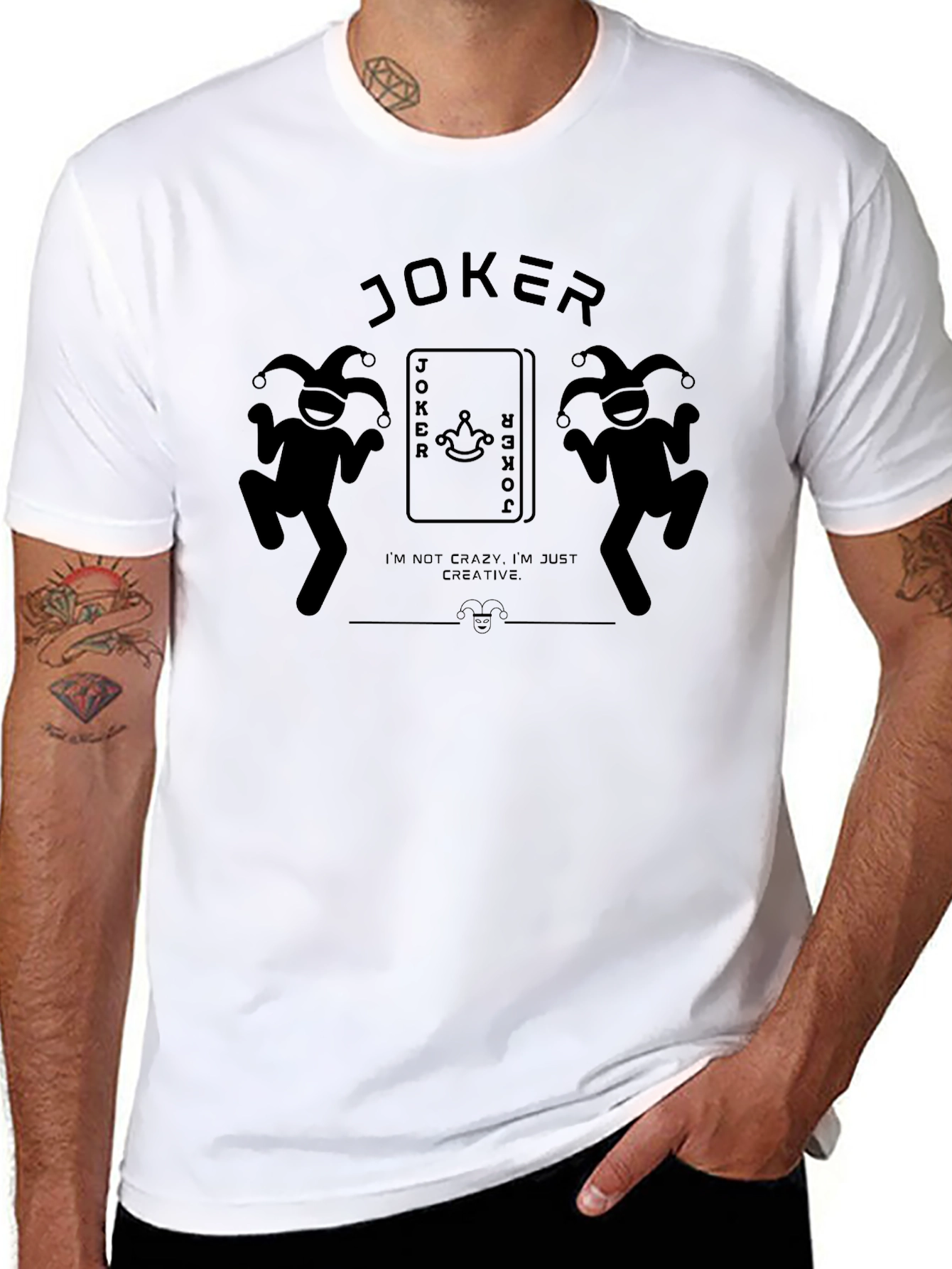 Joker Graphic Tee - Black Crew Neck T-Shirt