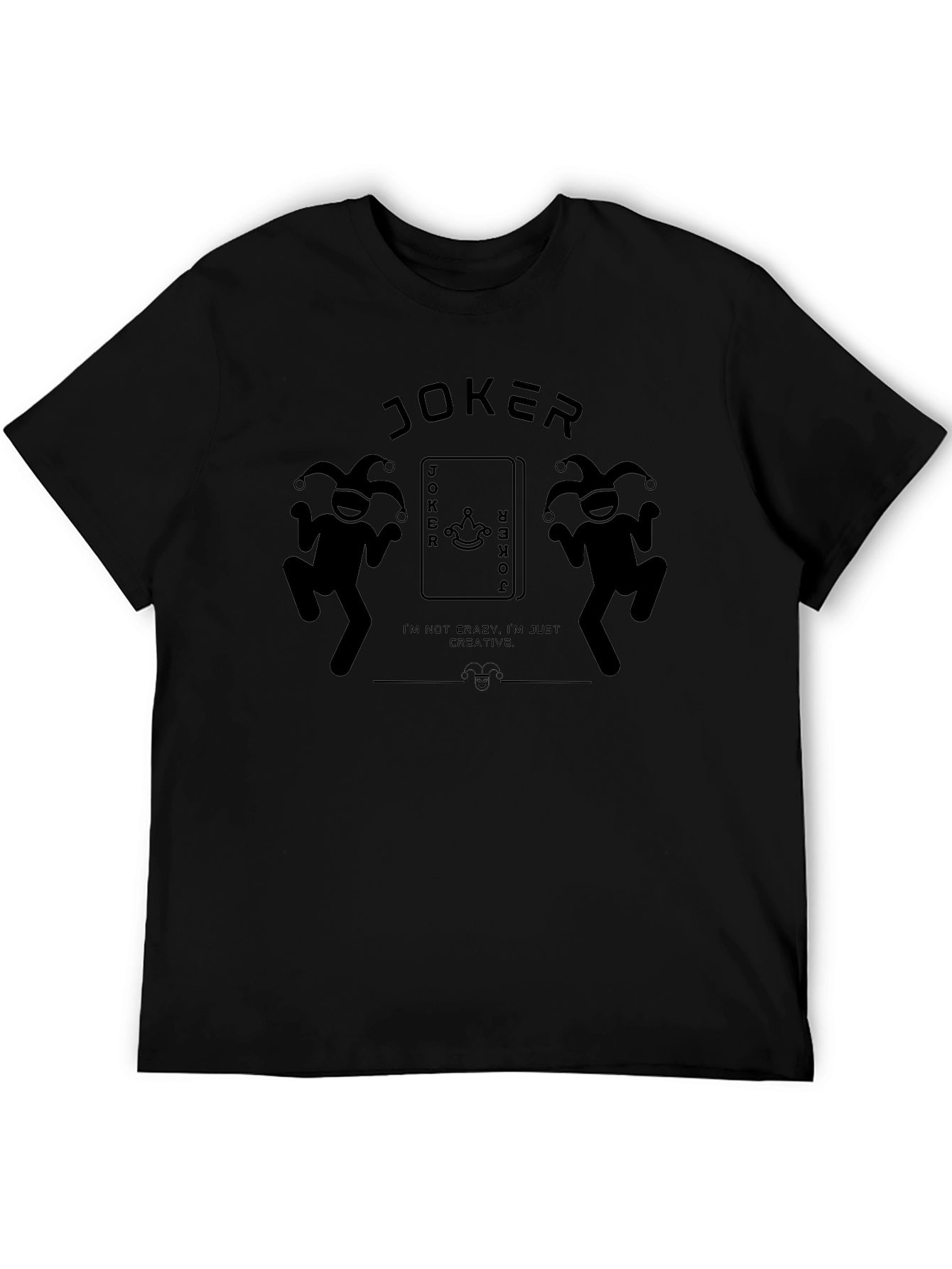 Joker Graphic Tee - Black Crew Neck T-Shirt