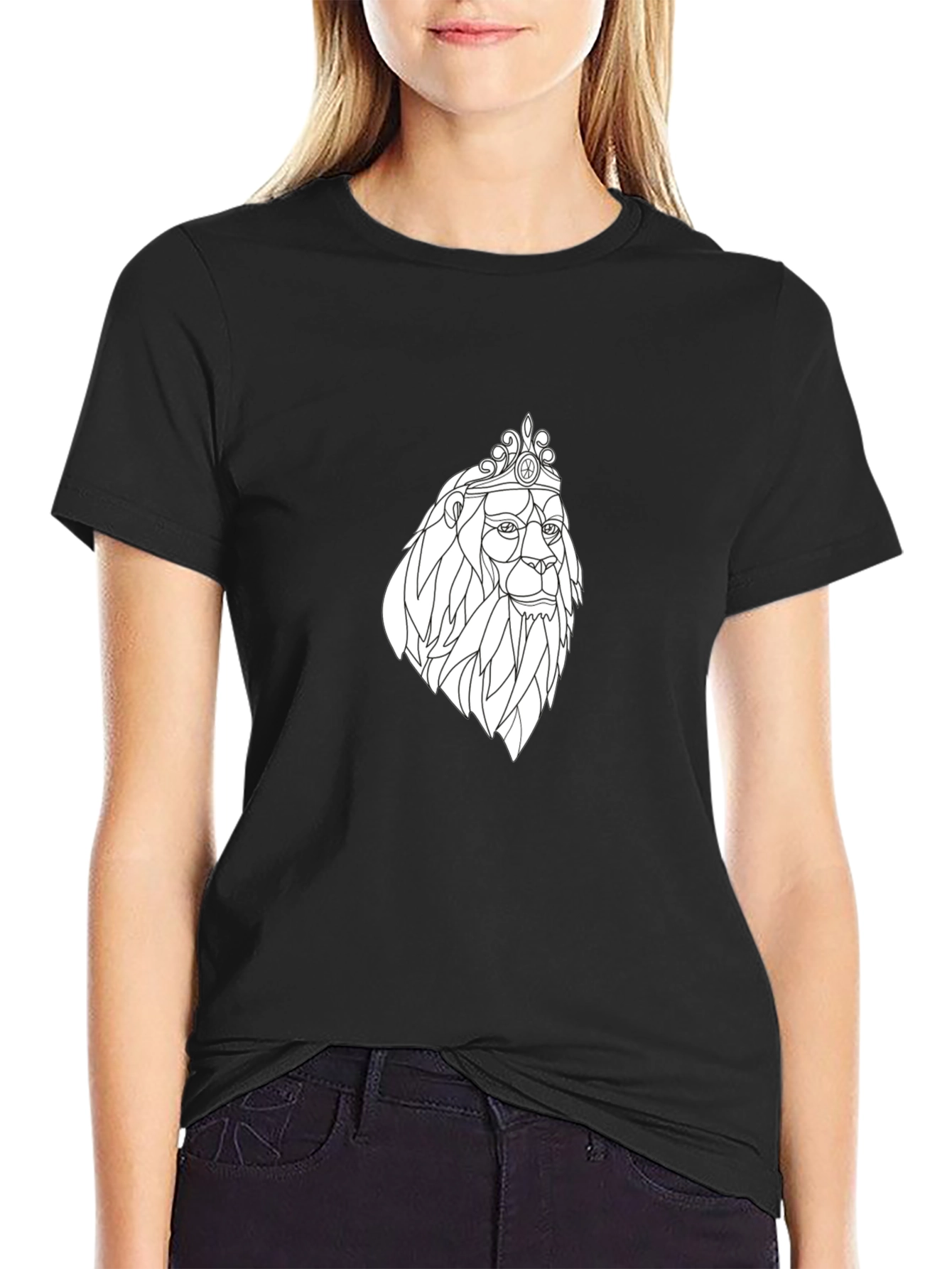 Lion King Graphic Tee - Modern Black T-Shirt