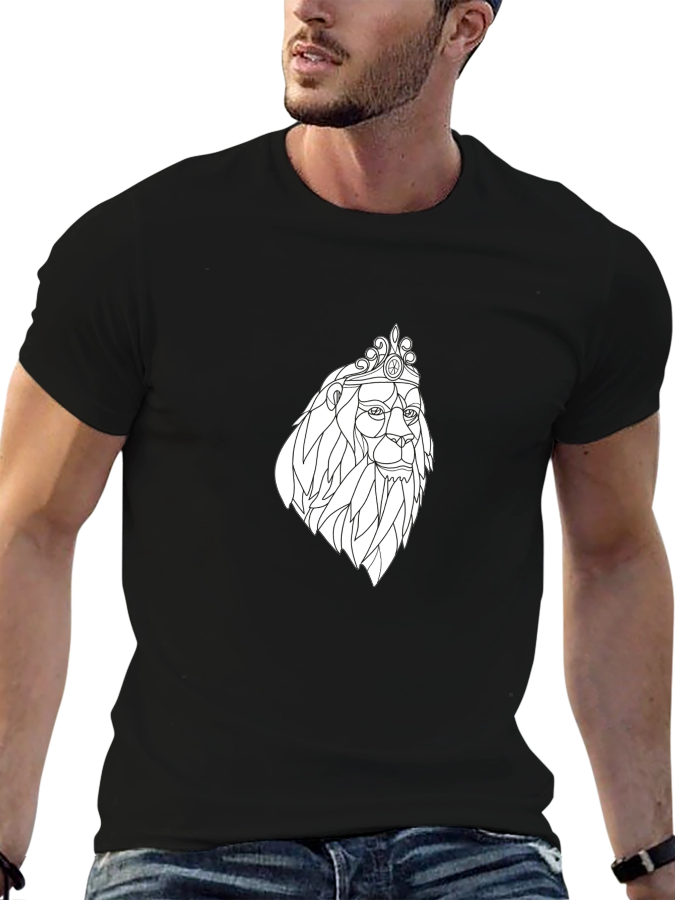 Lion King Graphic Tee - Modern Black T-Shirt