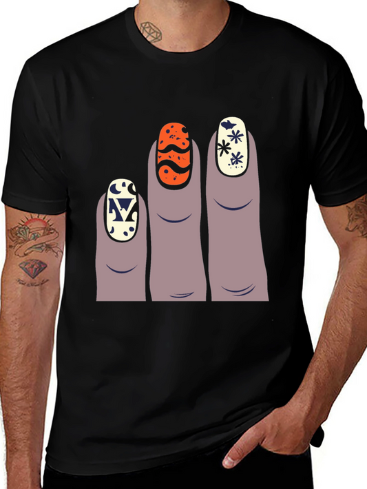 Funky Fingernails Graphic Tee - Unique Design