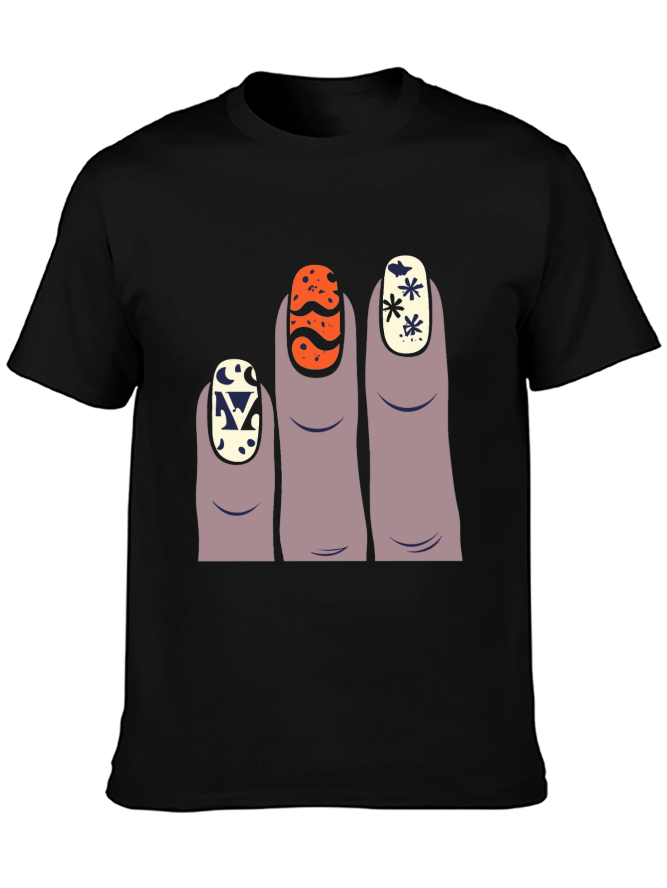 Funky Fingernails Graphic Tee - Unique Design