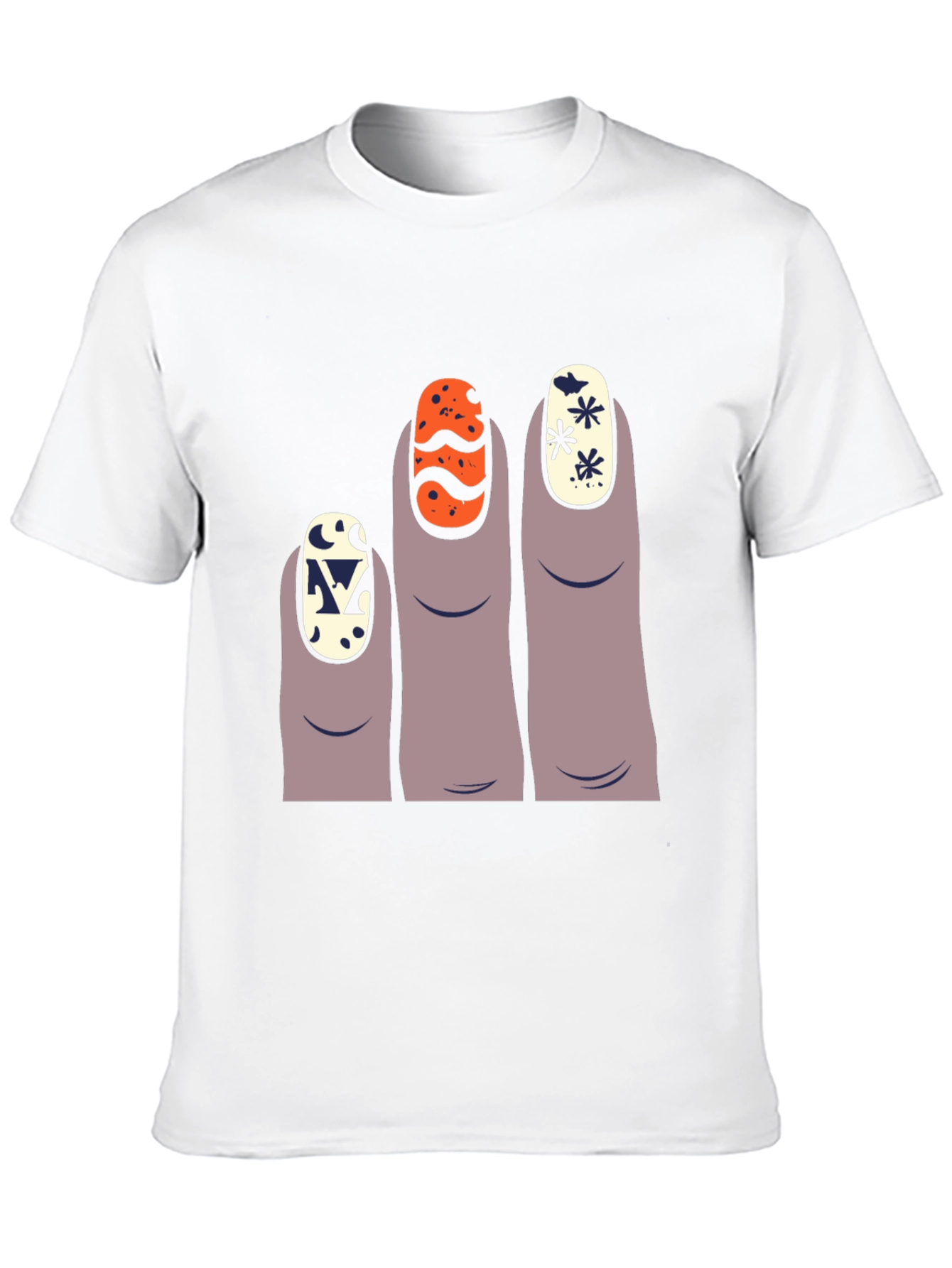Funky Fingernails Graphic Tee - Unique Design