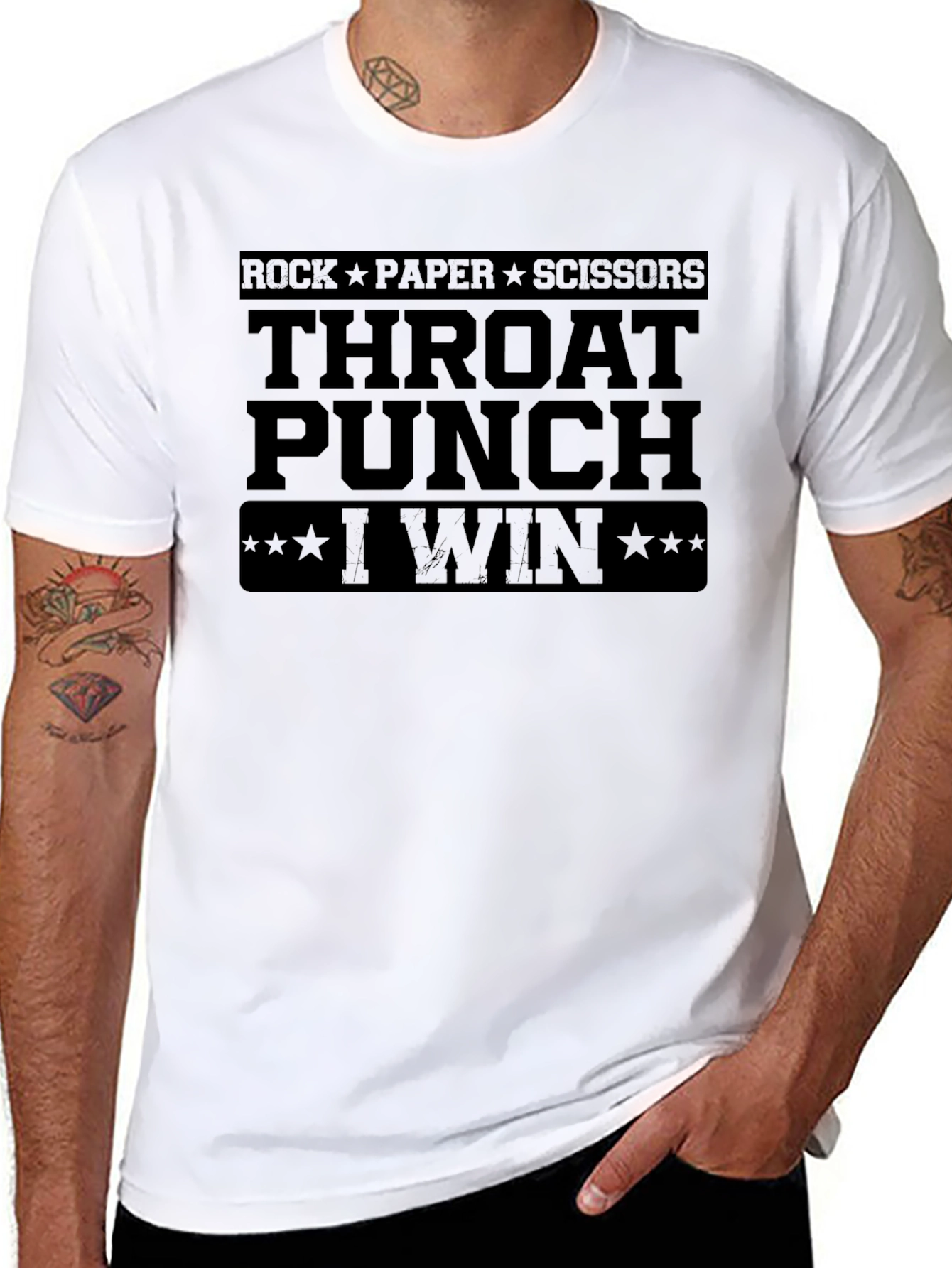 Rock Paper Scissors Throat Punch T-Shirt