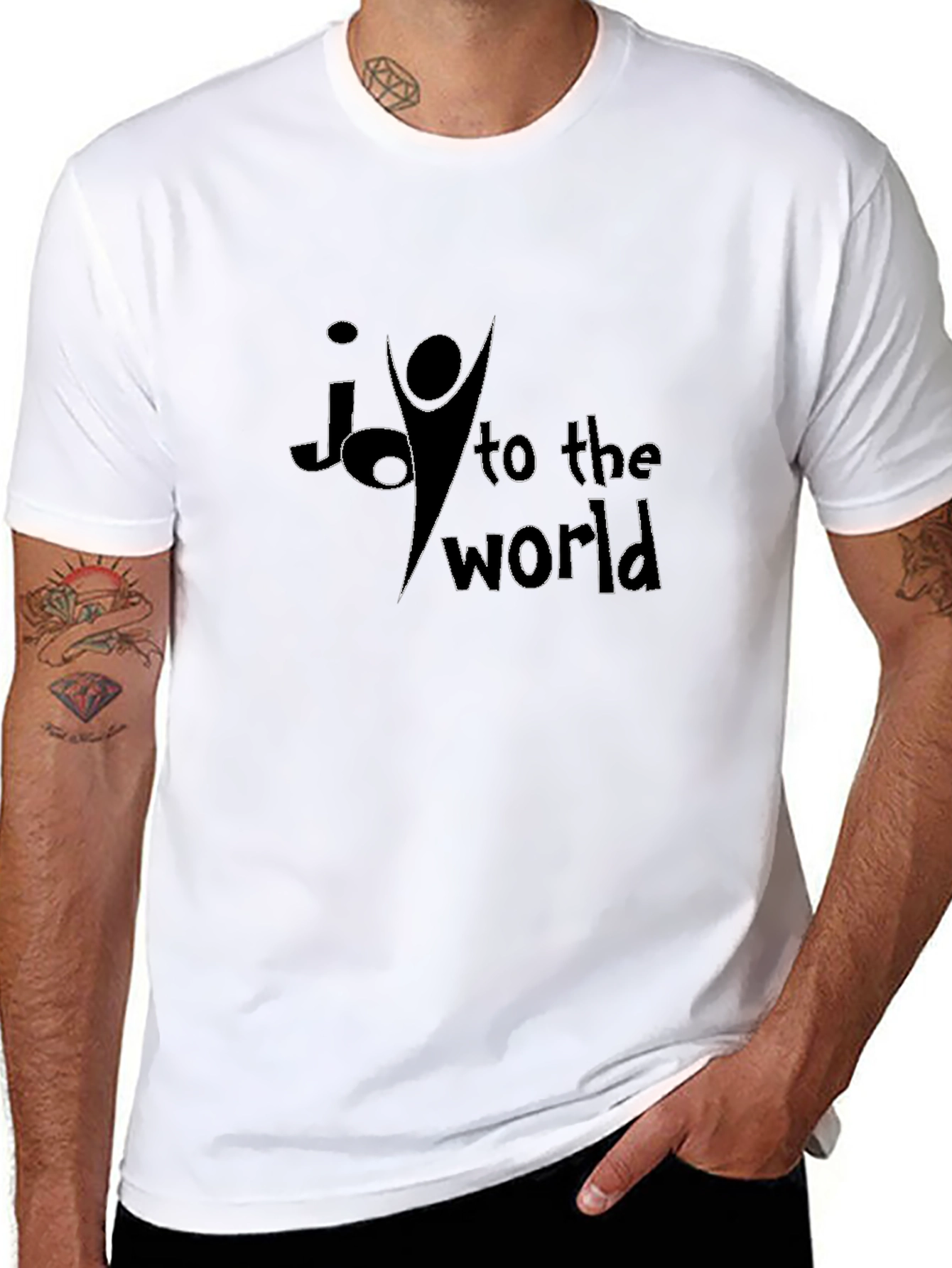 Joy to the World Graphic T-Shirt - Black