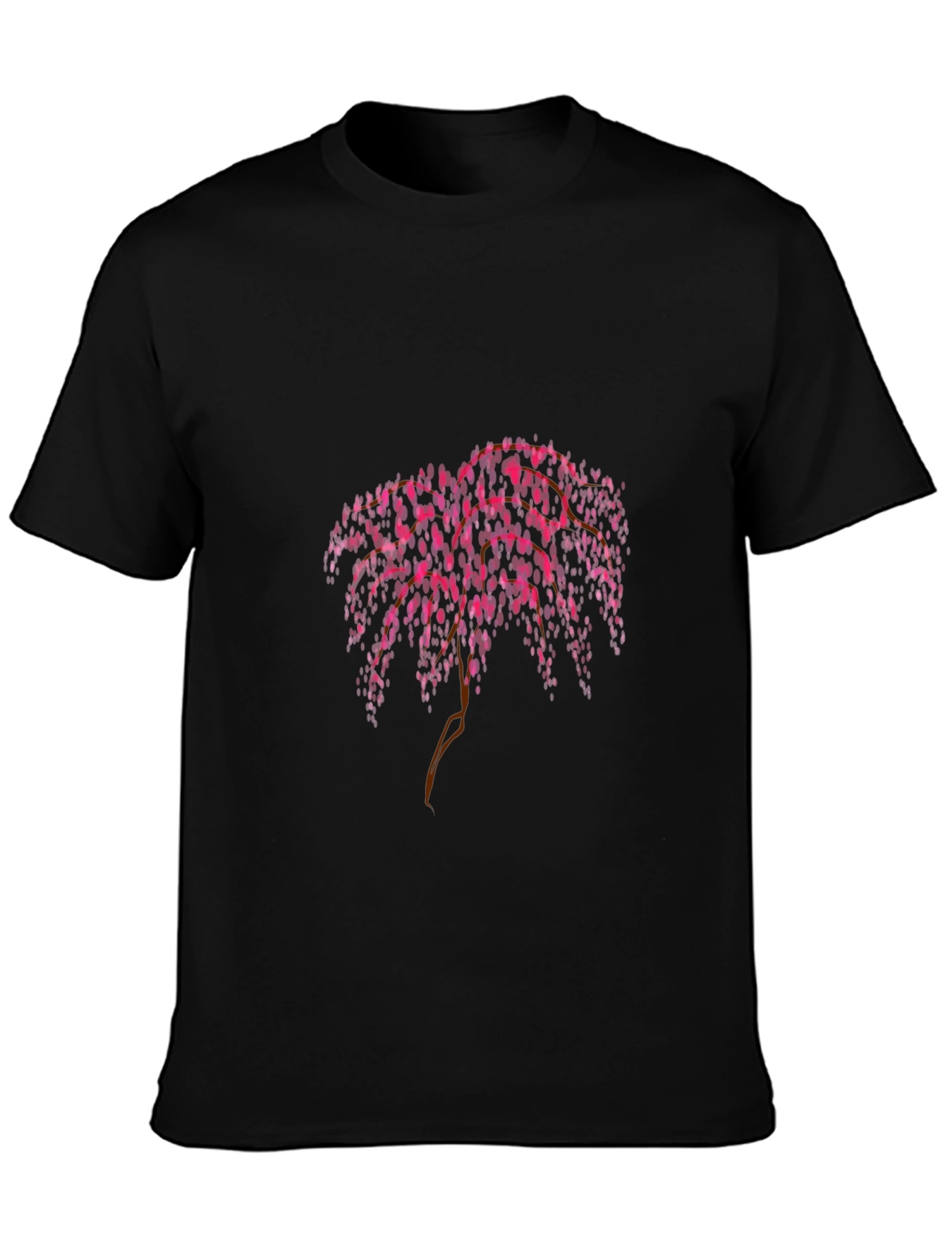 Pink Floral Weeping Willow Graphic Tee