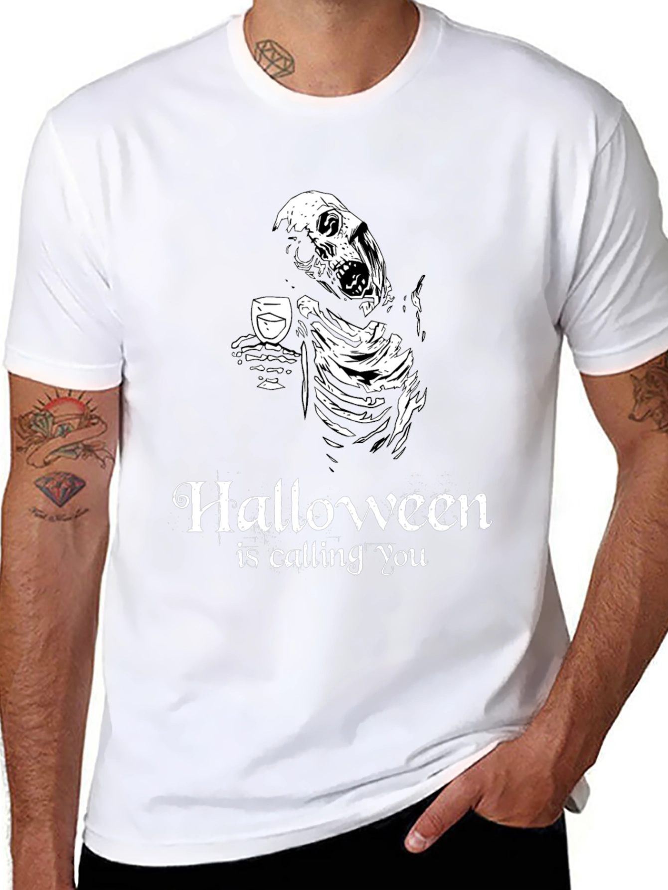 Halloween is Calling You - Skeleton T-Shirt