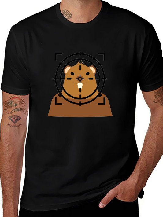 Funny Beaver Target T-Shirt - Novelty Graphic Tee