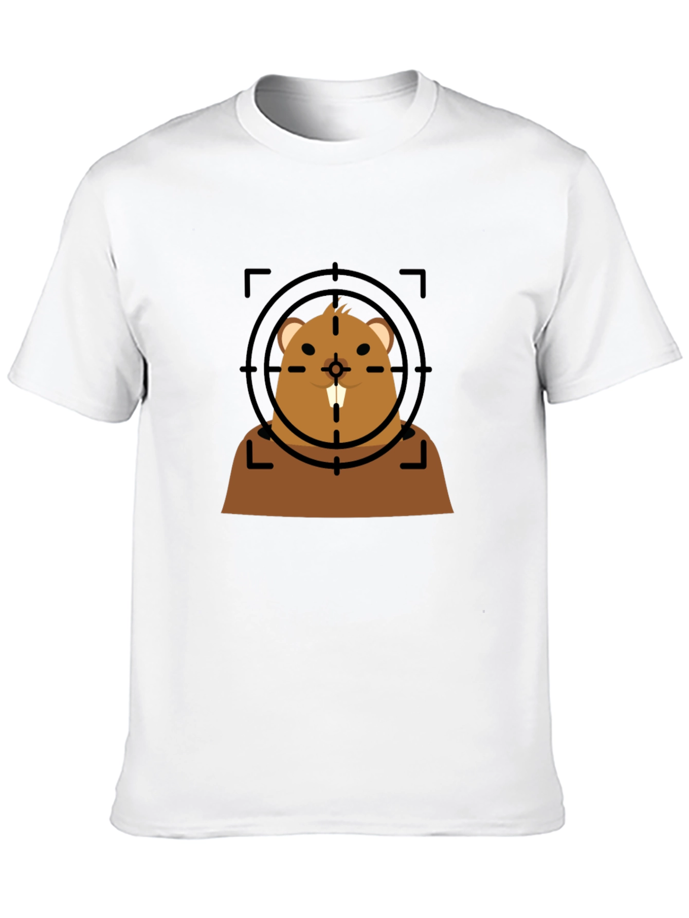 Funny Beaver Target T-Shirt - Novelty Graphic Tee