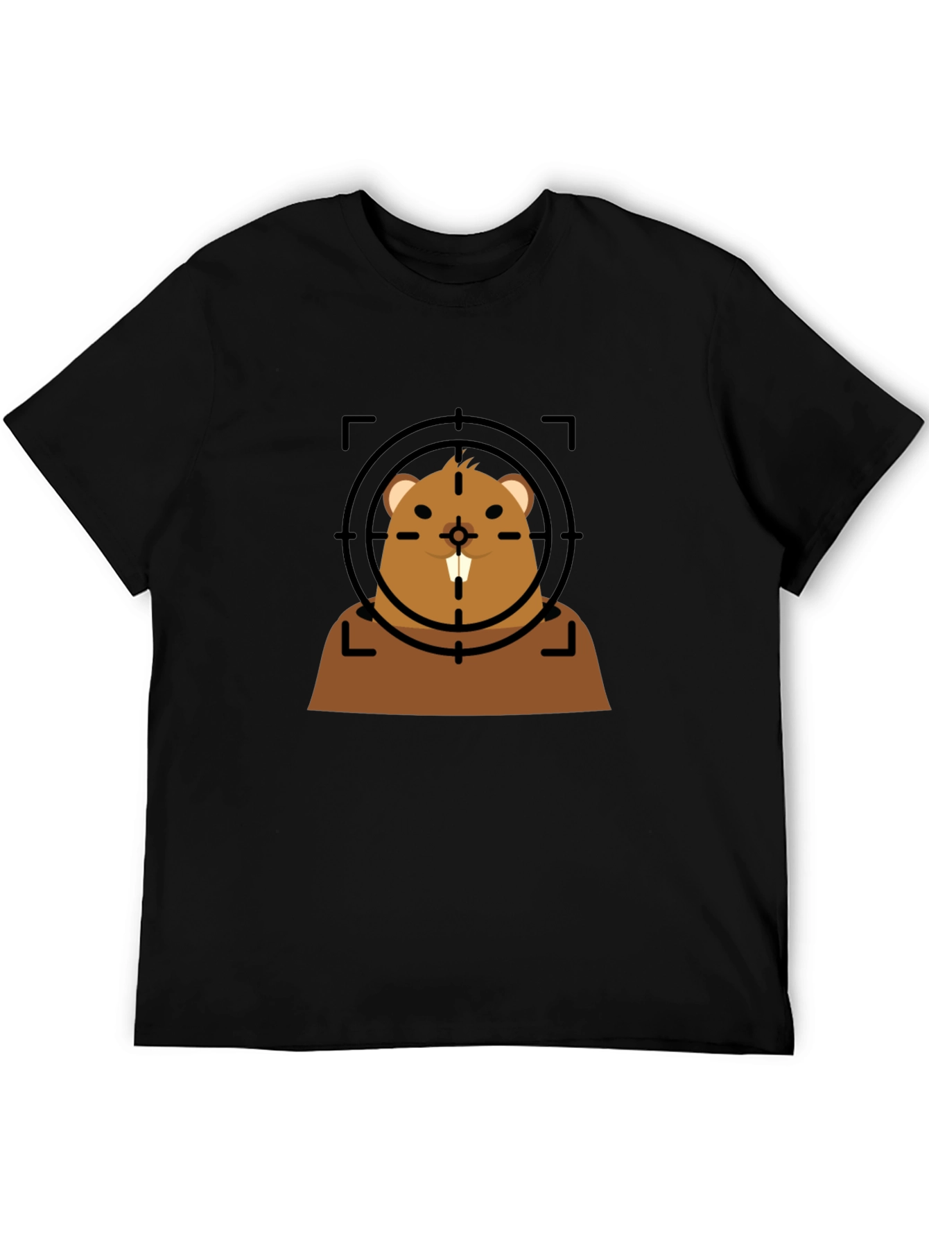 Funny Beaver Target T-Shirt - Novelty Graphic Tee