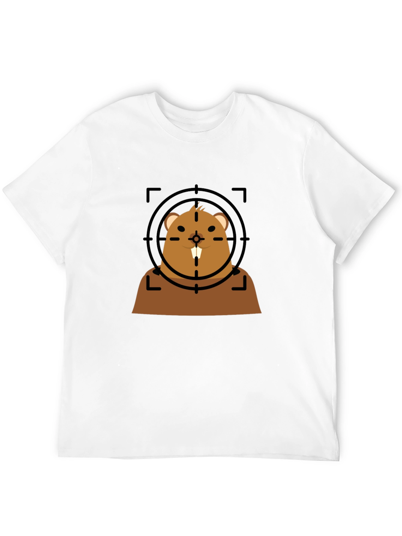Funny Beaver Target T-Shirt - Novelty Graphic Tee