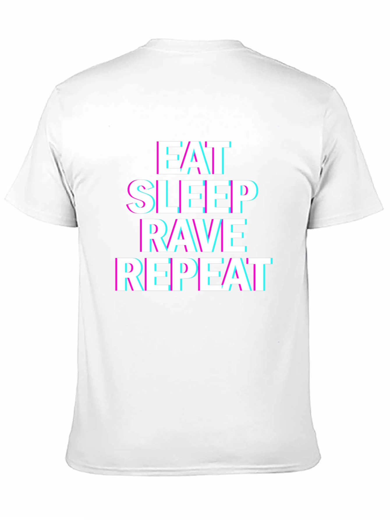 Eat Sleep Rave Repeat Black Graphic Tee