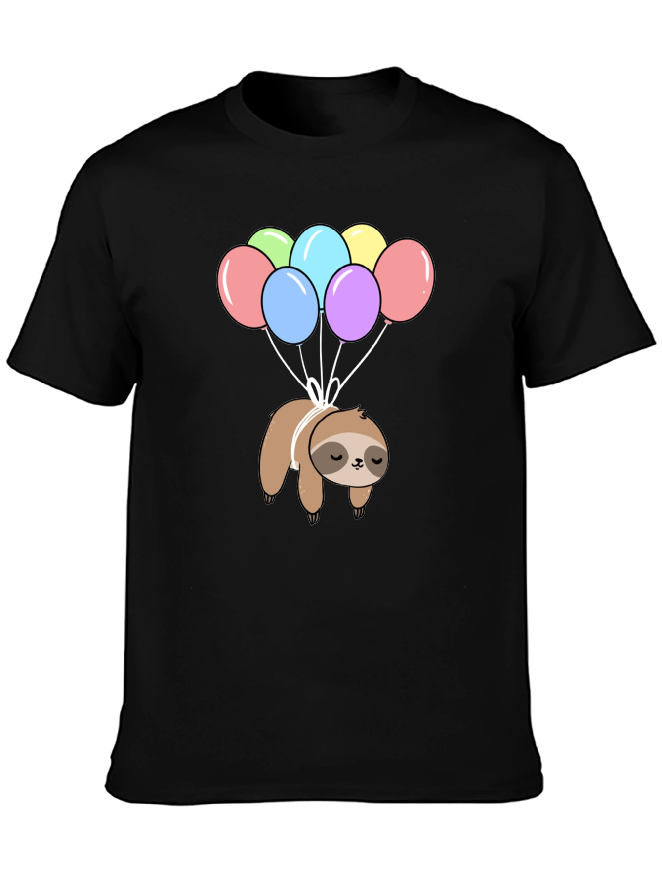 Sloth Balloon Graphic T-Shirt - Fun Animal Tee