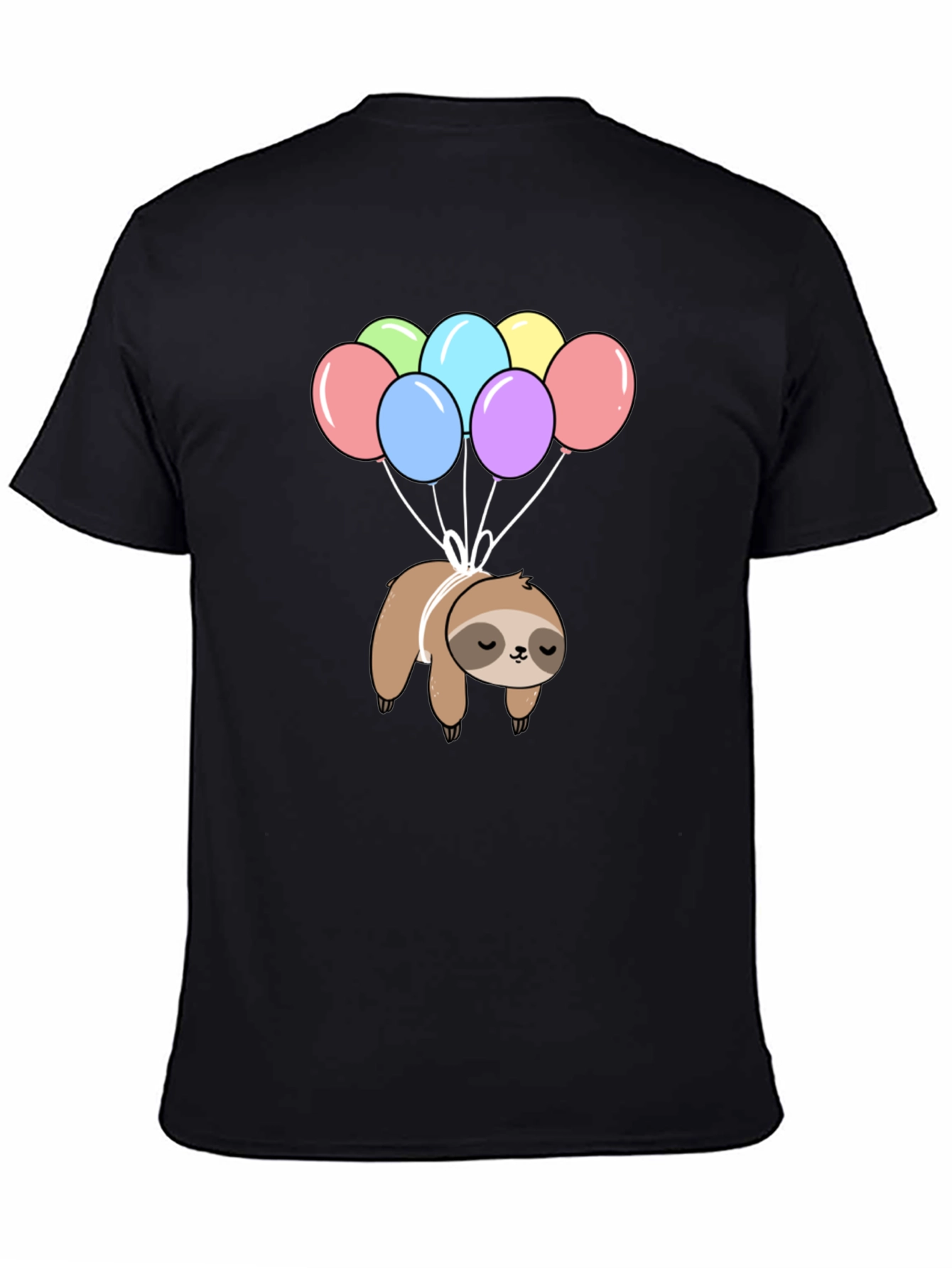 Sloth Balloon Graphic T-Shirt - Fun Animal Tee