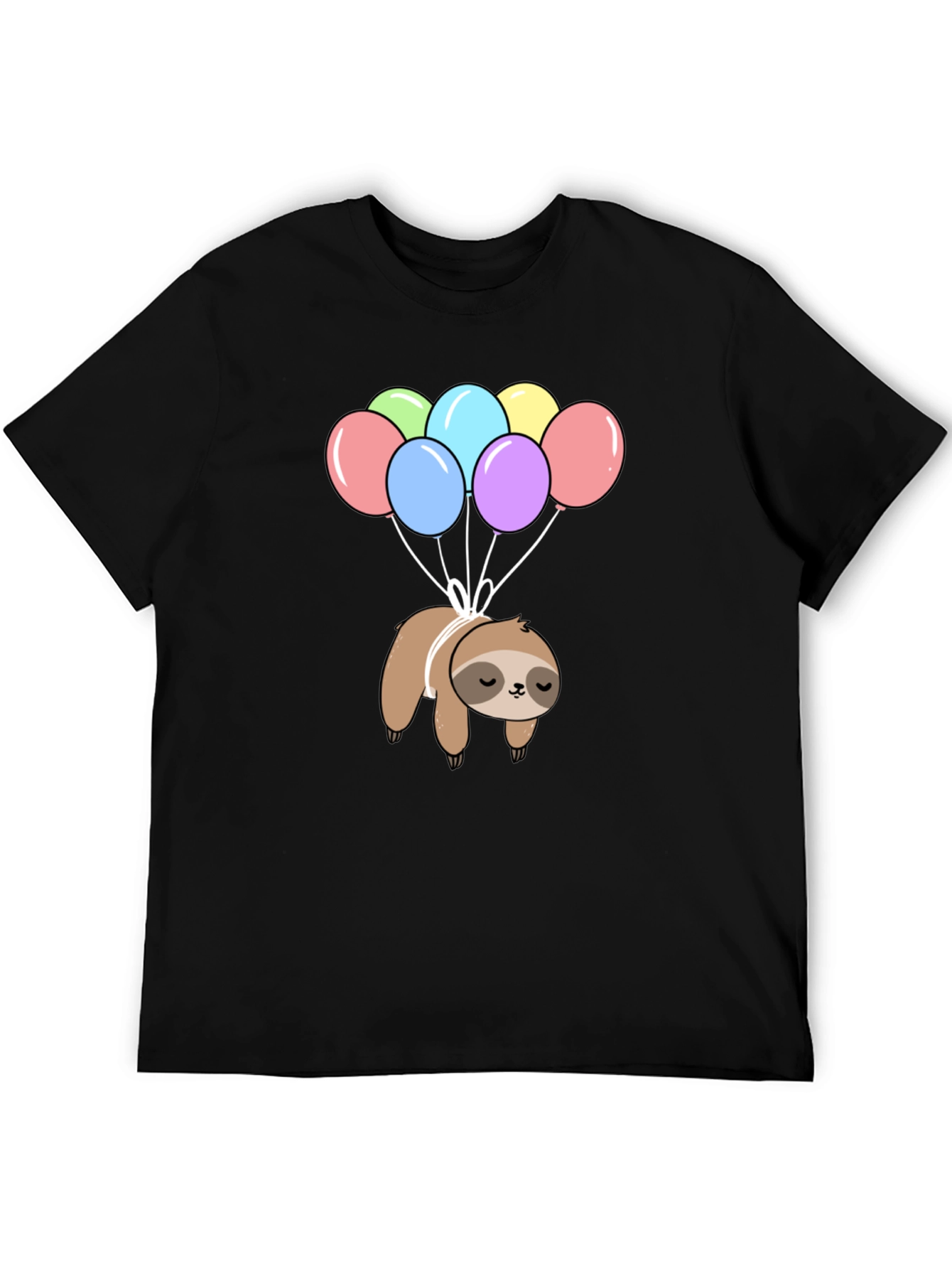 Sloth Balloon Graphic T-Shirt - Fun Animal Tee