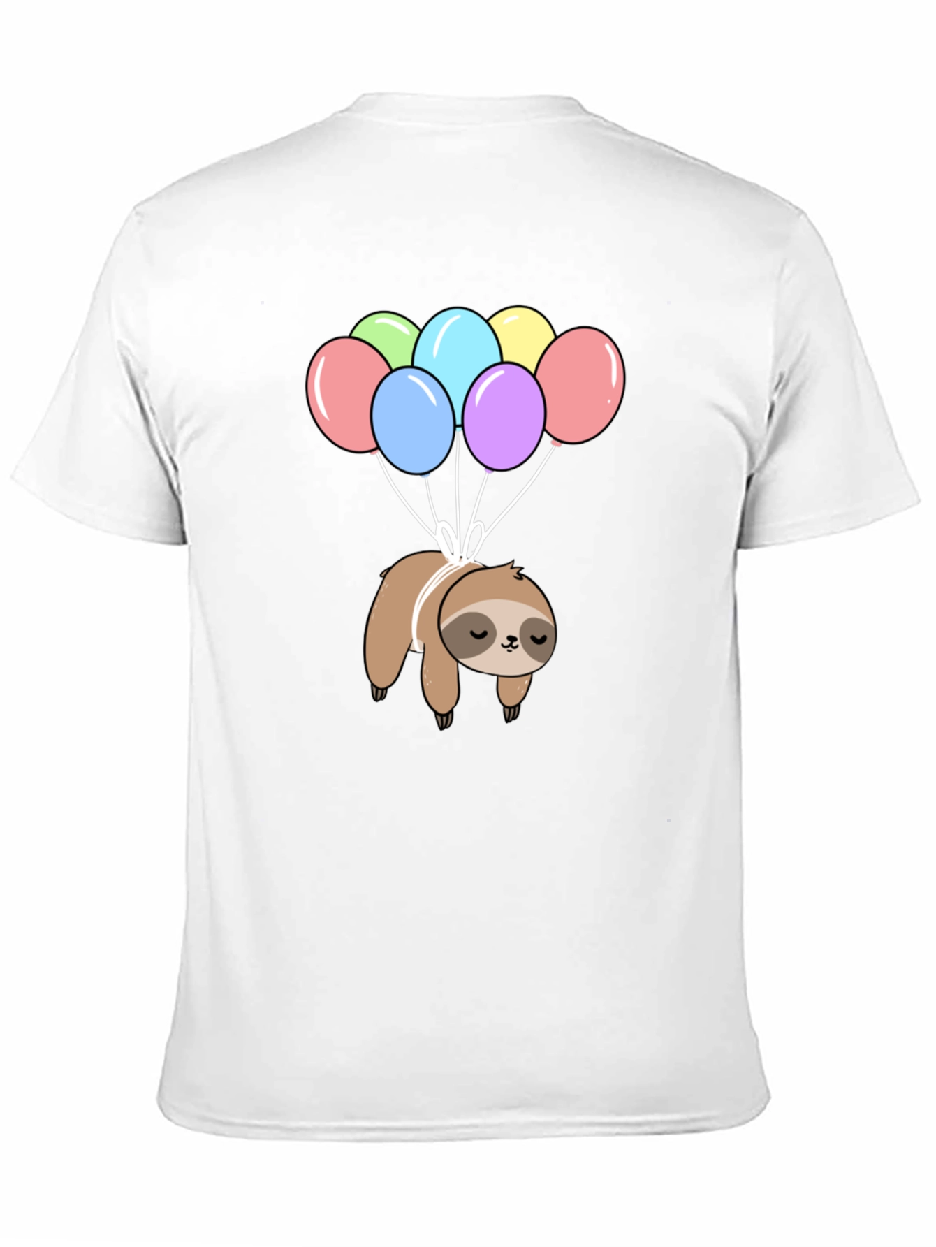 Sloth Balloon Graphic T-Shirt - Fun Animal Tee