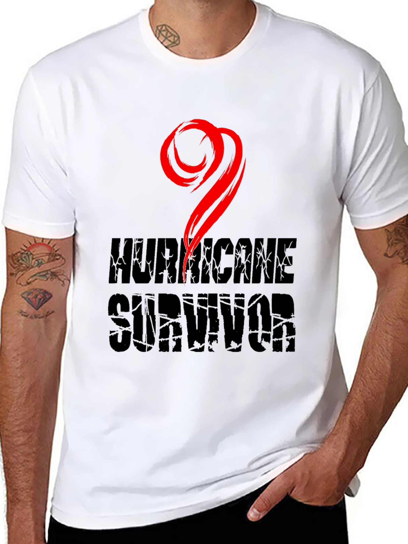 Hurricane Survivor Tee - Grunge Graphic T-Shirt