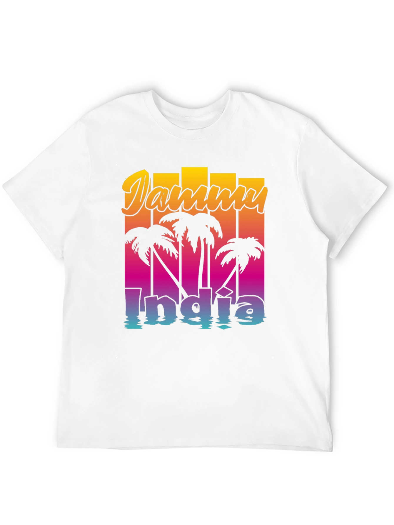 Jammu India Palm Tee - Retro Style
