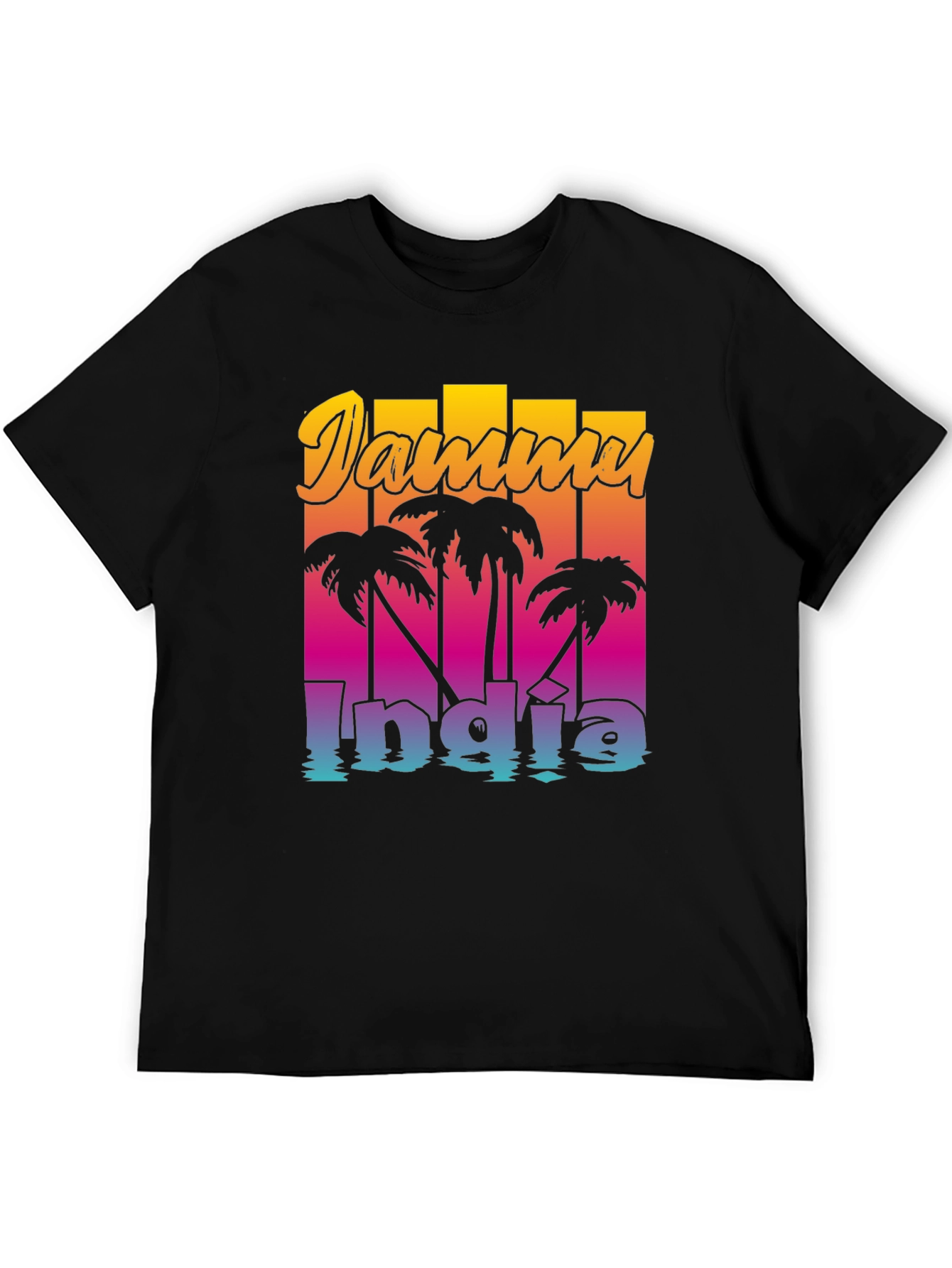 Jammu India Palm Tee - Retro Style