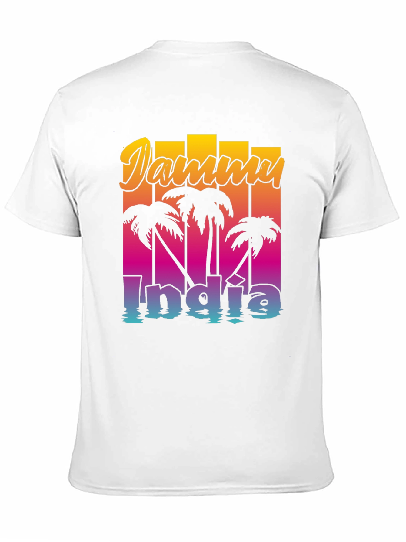 Jammu India Palm Tee - Retro Style