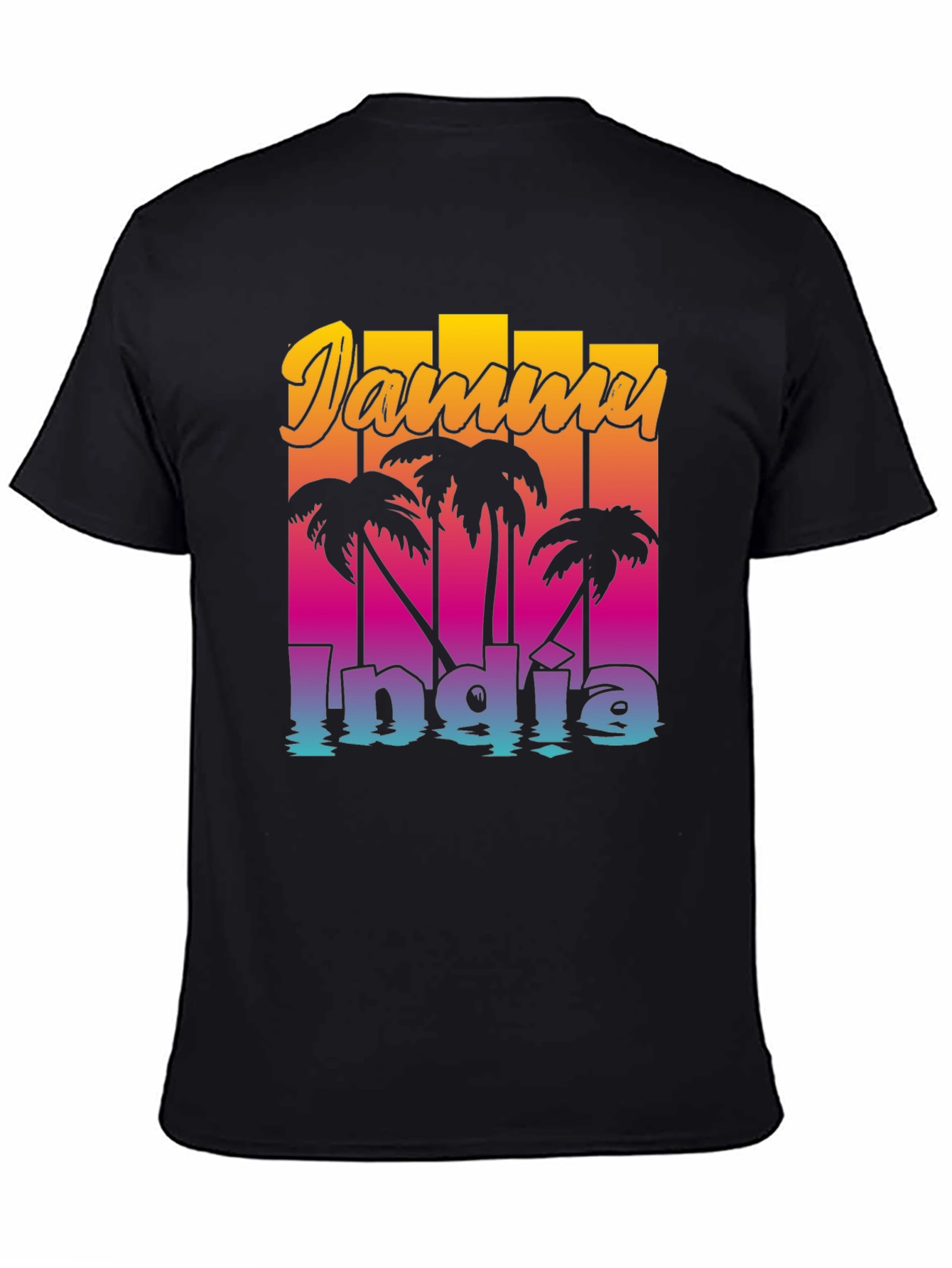 Jammu India Palm Tee - Retro Style