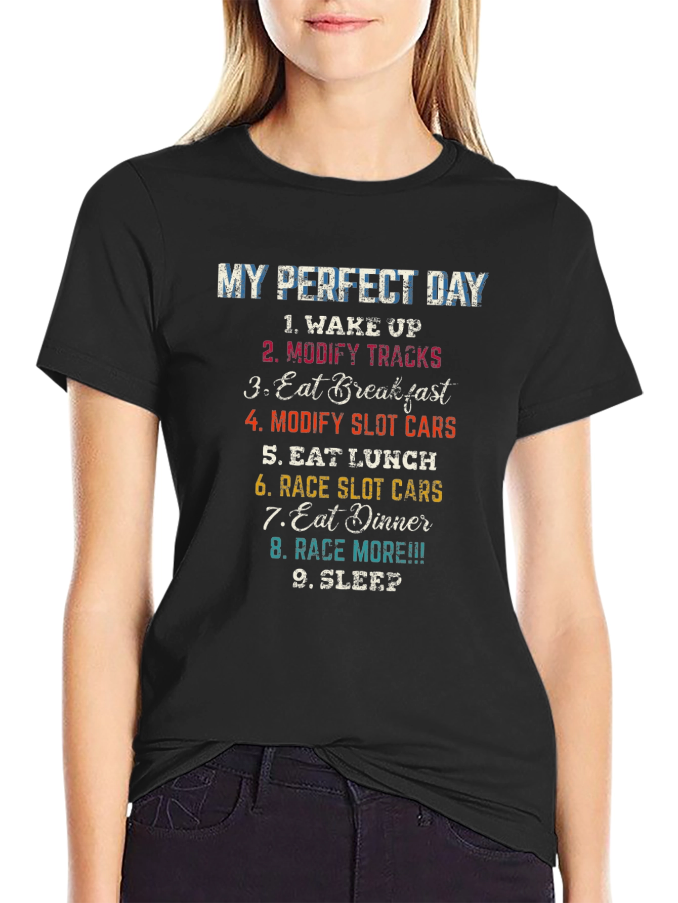 My Perfect Day Slot Car Racing T-Shirt