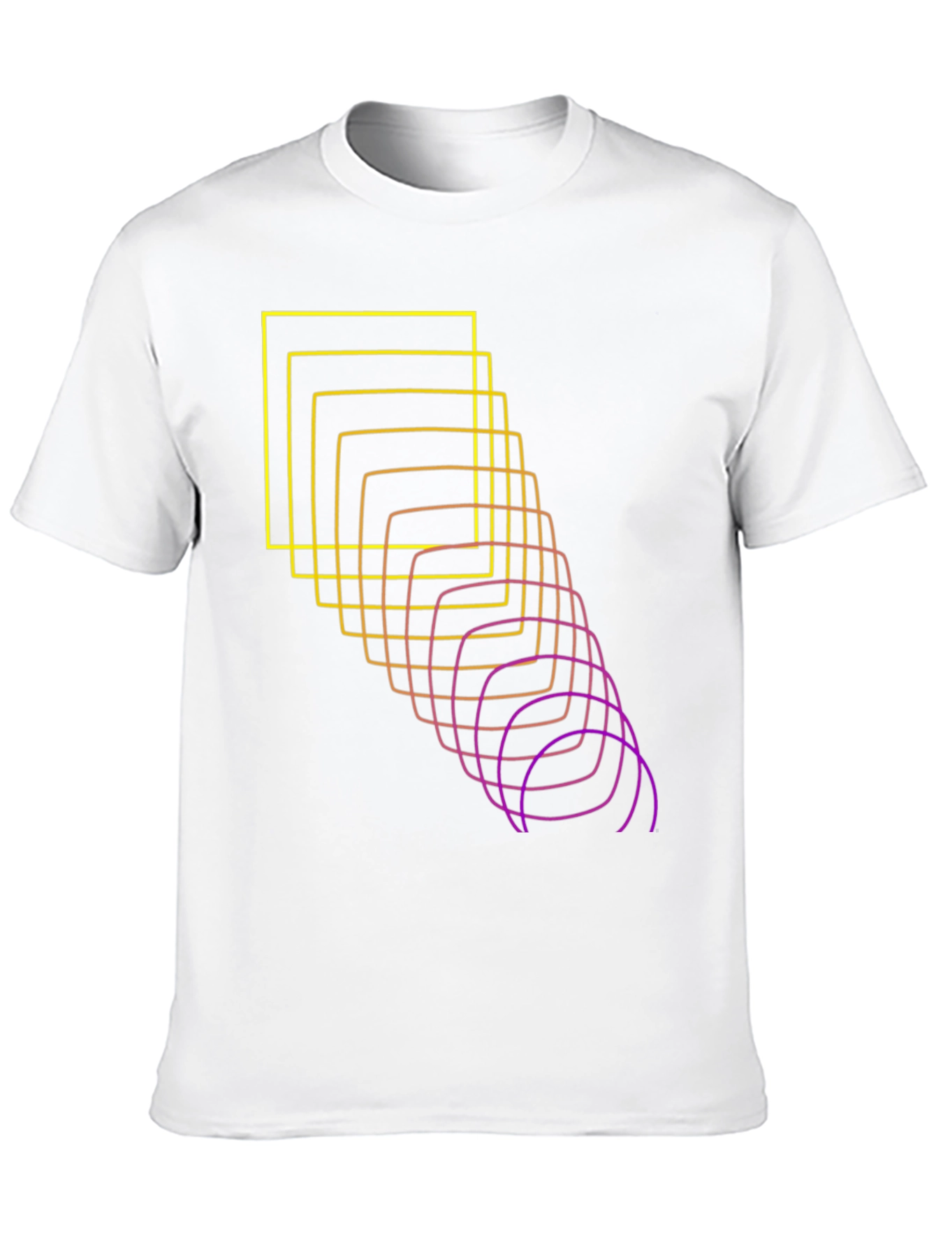 Abstract Squares Graphic Tee - Black