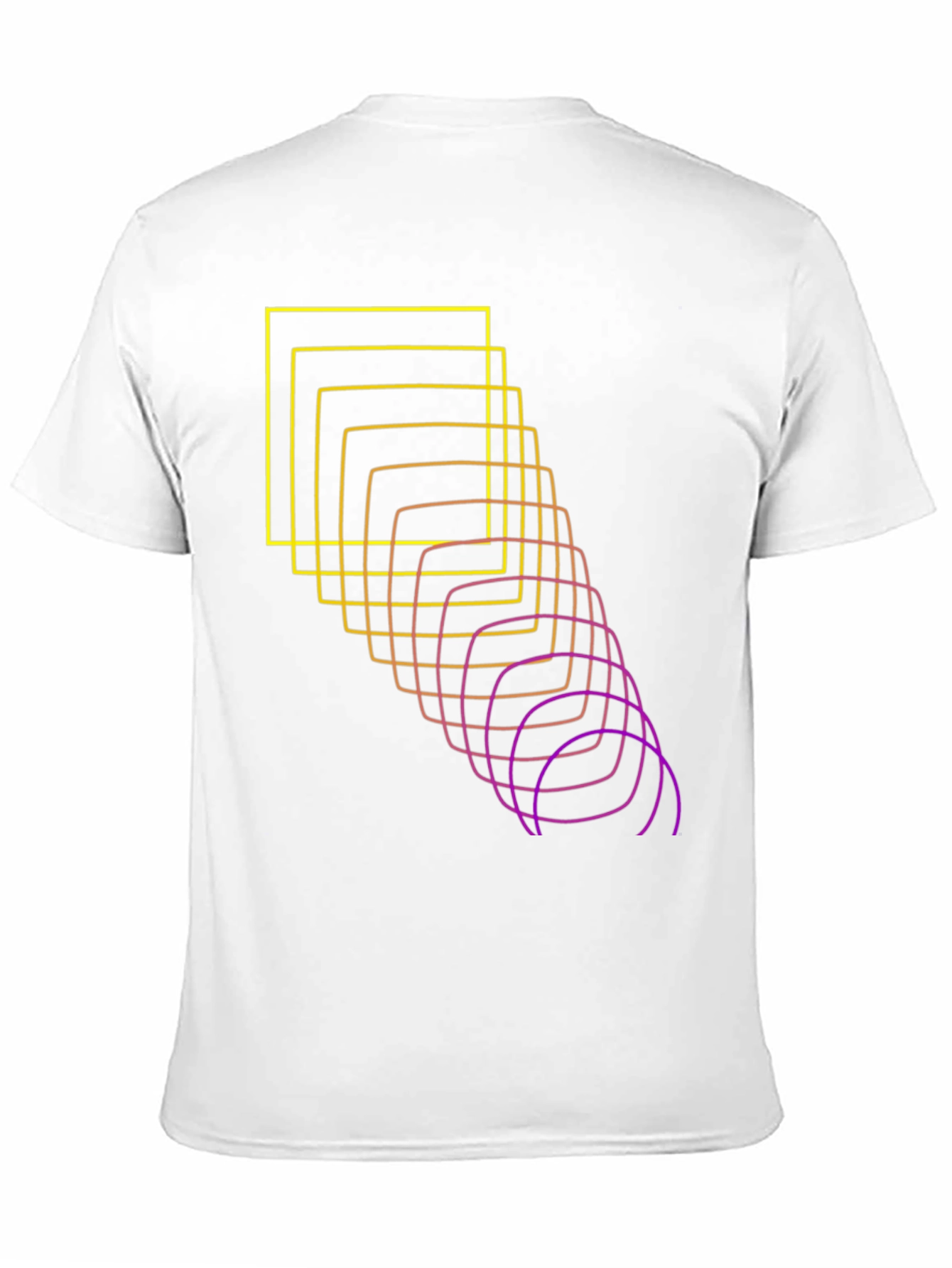 Abstract Squares Graphic Tee - Black