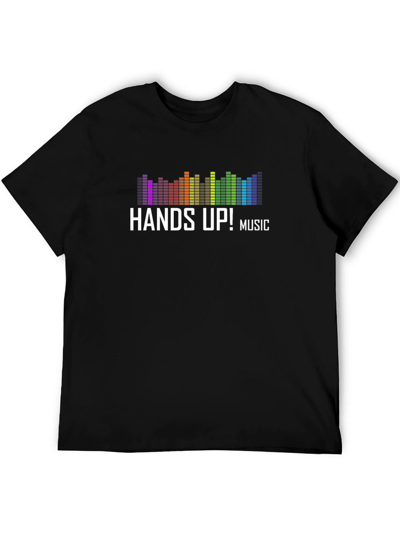 Hands Up! Music Graphic Black T-Shirt